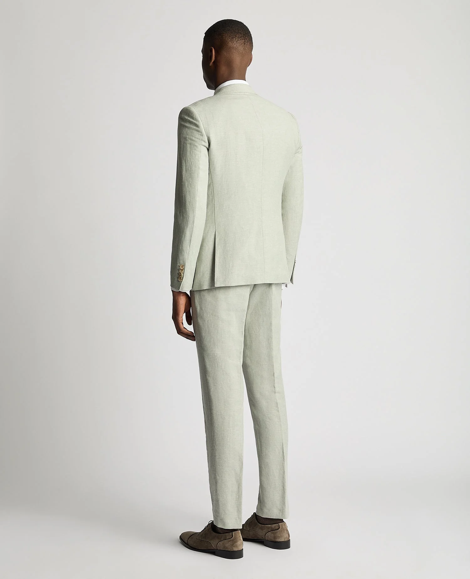Slim Fit Linen-Blend Suit - Image 3