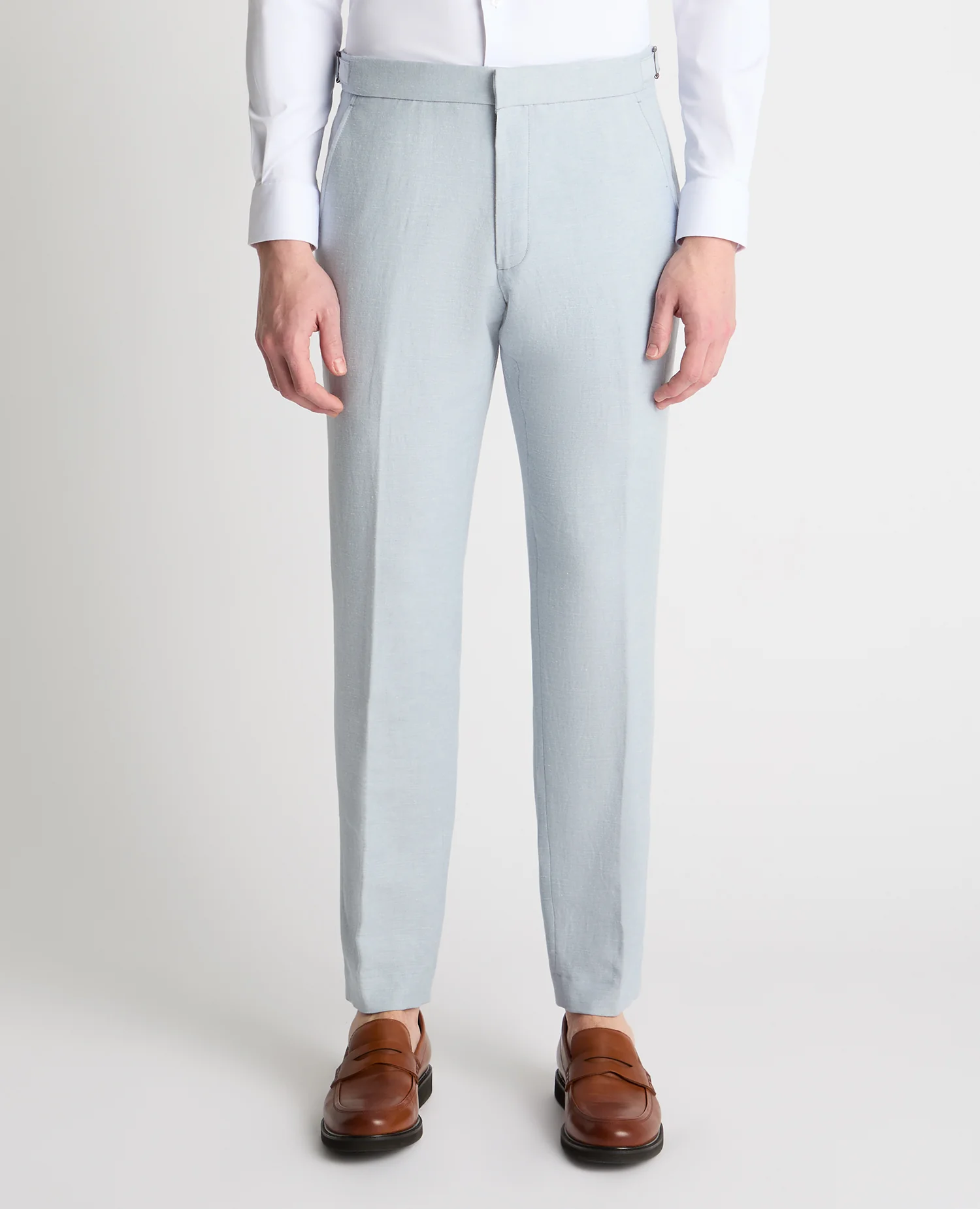 Slim Fit Linen Blend Suit Trousers