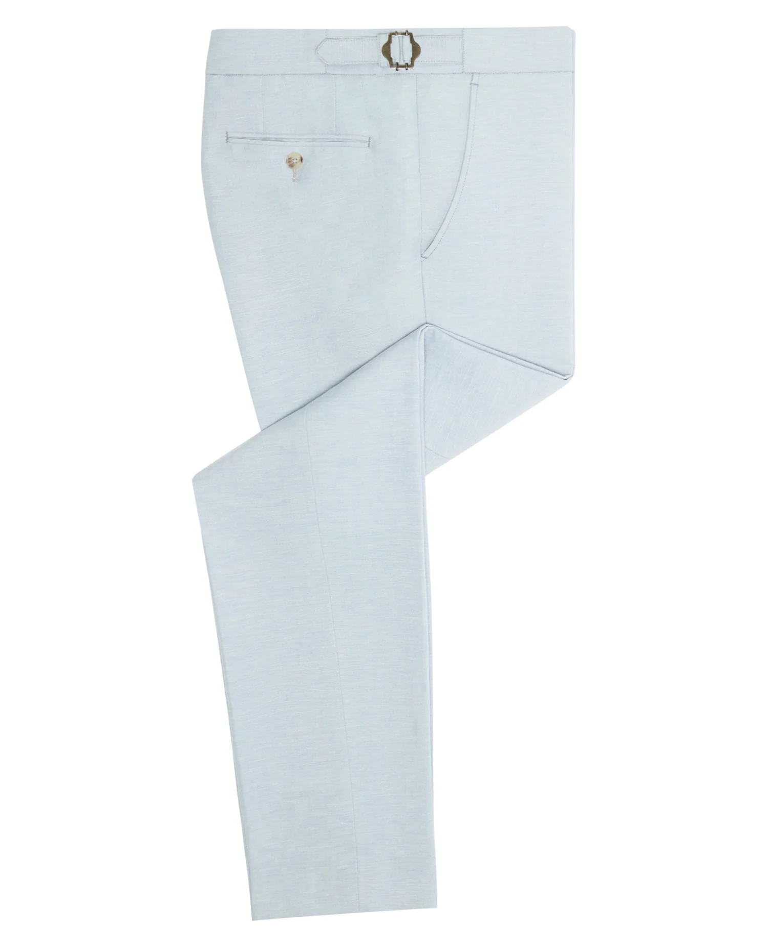 Slim Fit Linen Blend Suit Trousers - Image 6