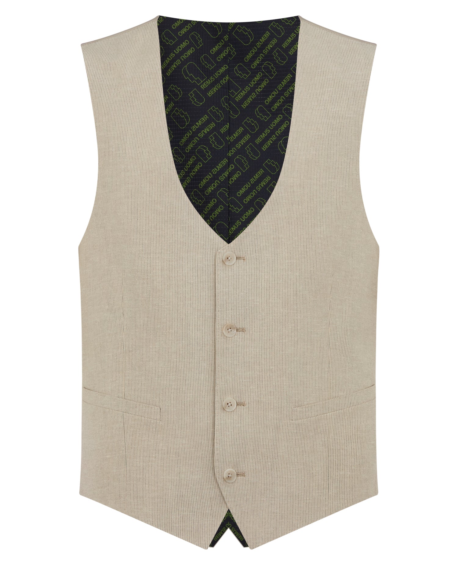 Slim fit Linen-Blend Waistcoat