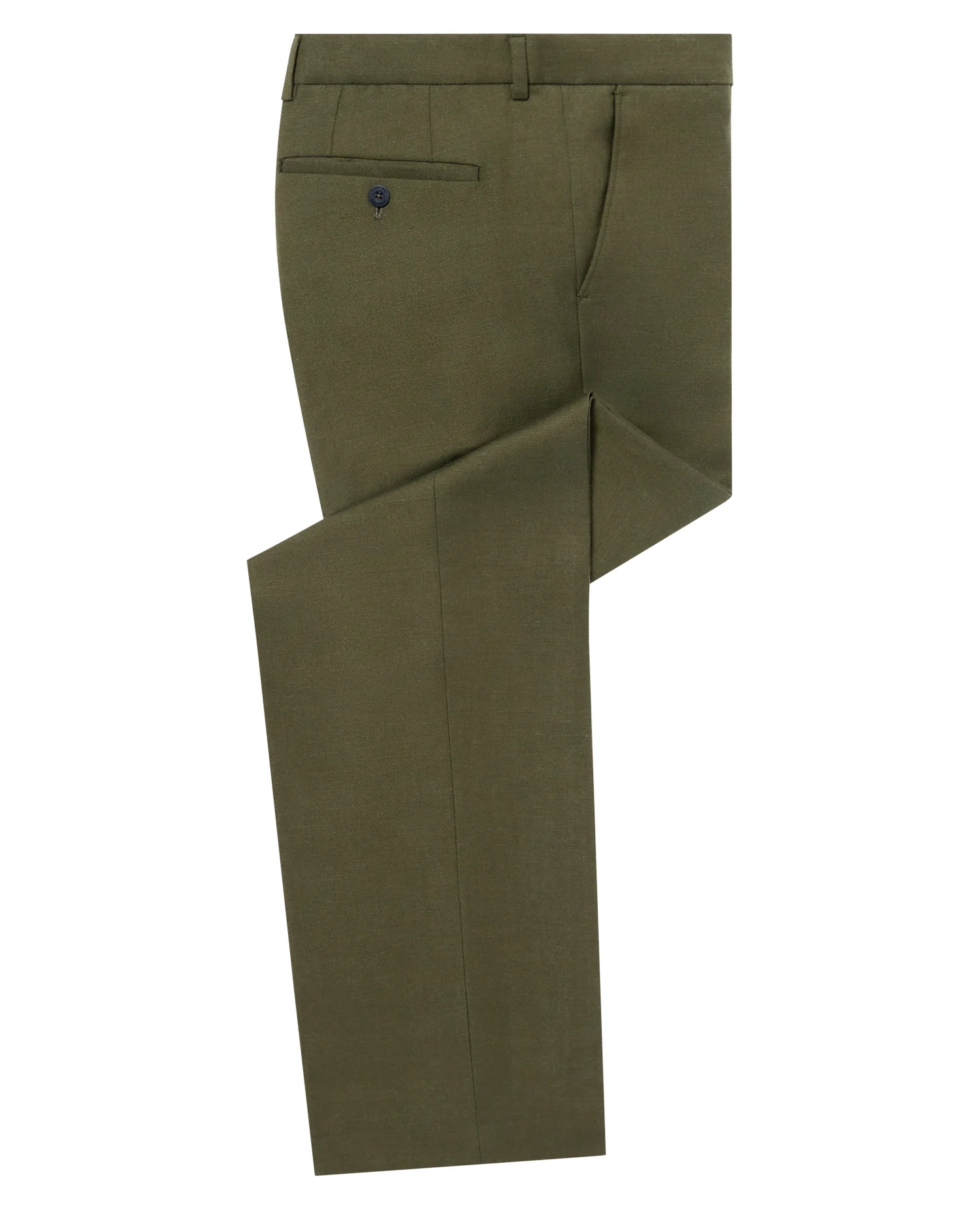 Slim Fit Linen Rich Trousers - Image 6