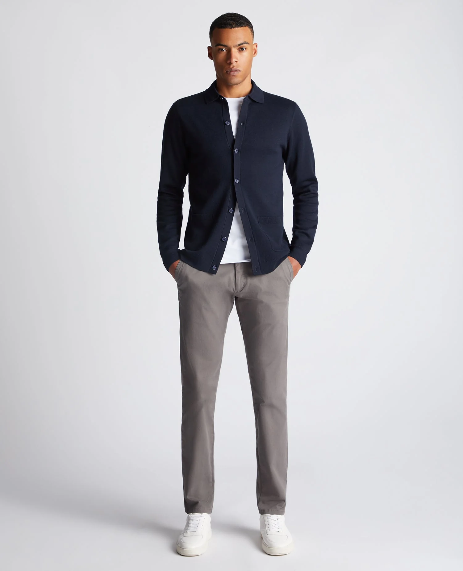 Slim Fit Long Sleeve Cardigan - Image 2
