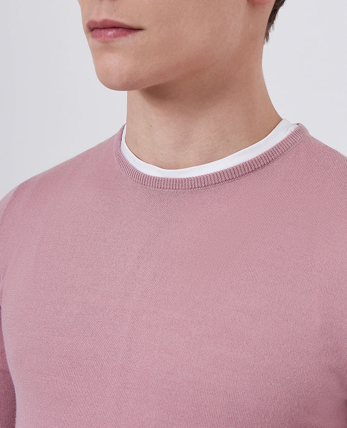 Slim Fit Merino Wool-Blend Sweater - Image 3