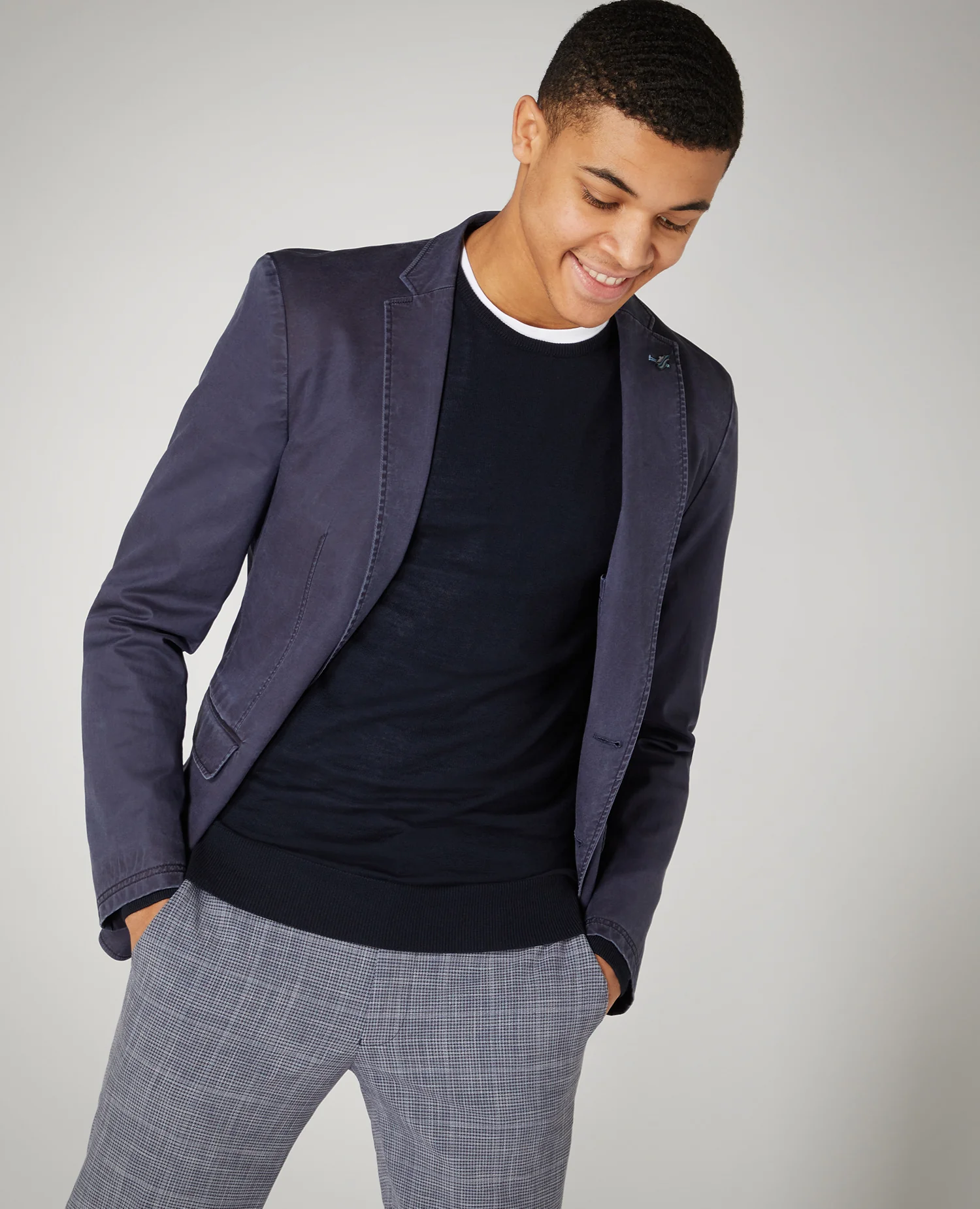 Slim fit fine gauge merino wool-blend sweater - Image 2