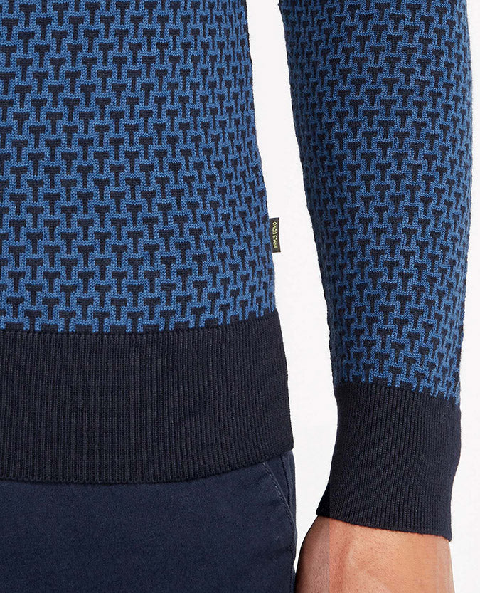 Slim Fit Merino Wool-Blend Crew Neck Sweater - Image 4