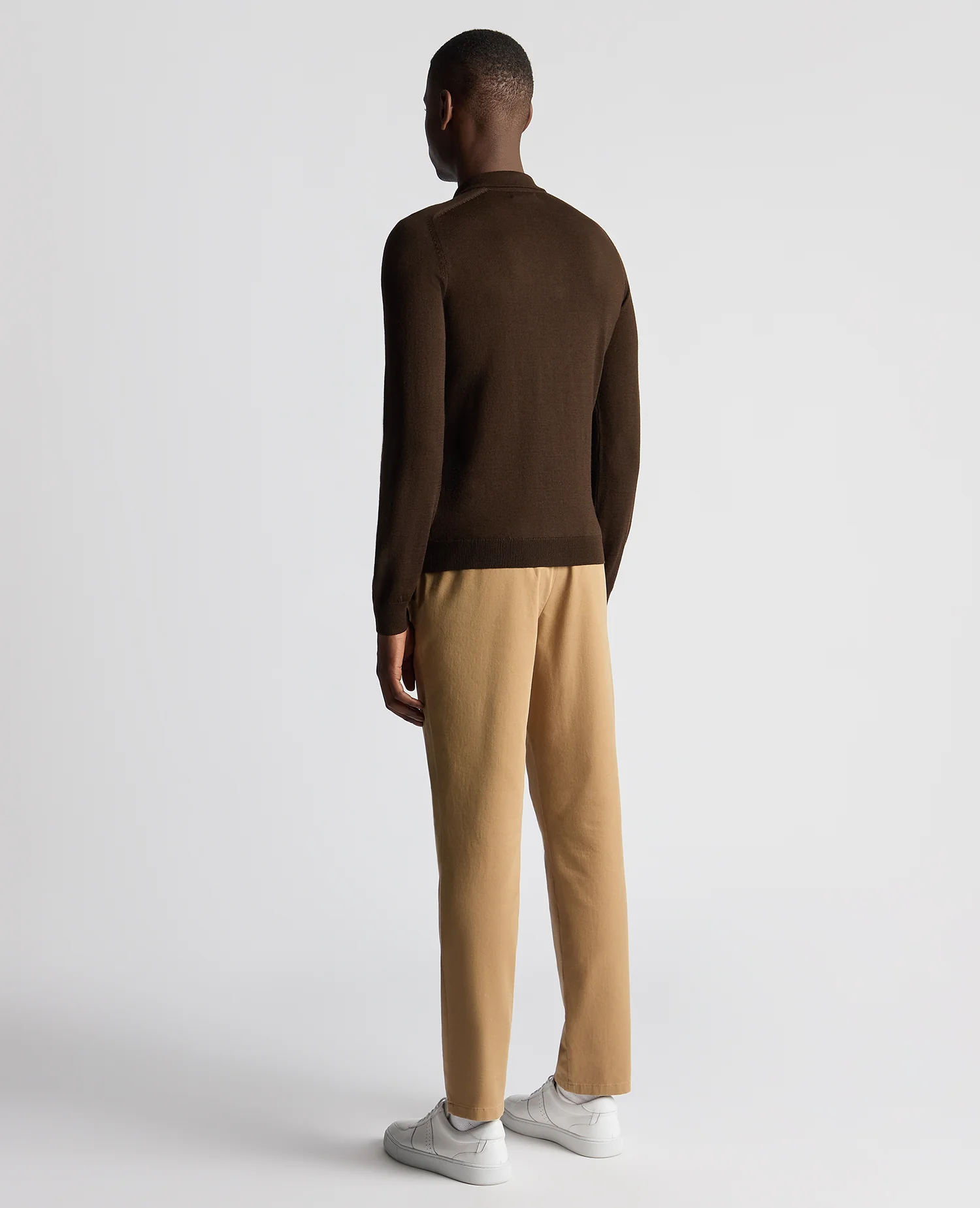 Slim Fit Merino Wool-Blend Knitted Polo - Image 3