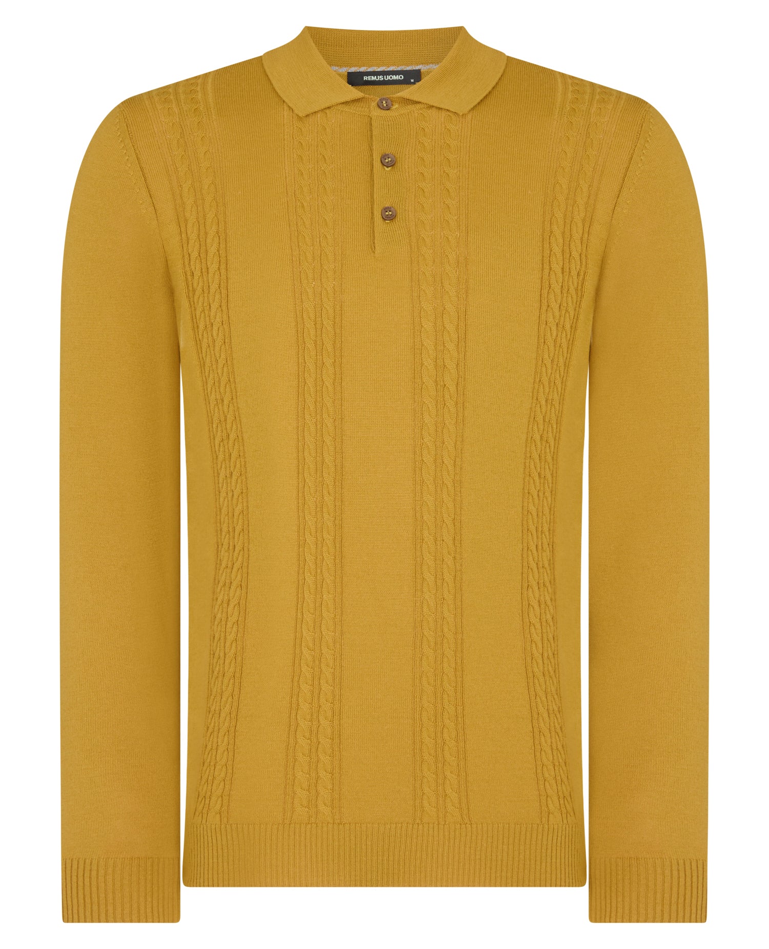 Slim Fit Merino Wool-Blend Long Sleeve Knitted Polo - Image 5