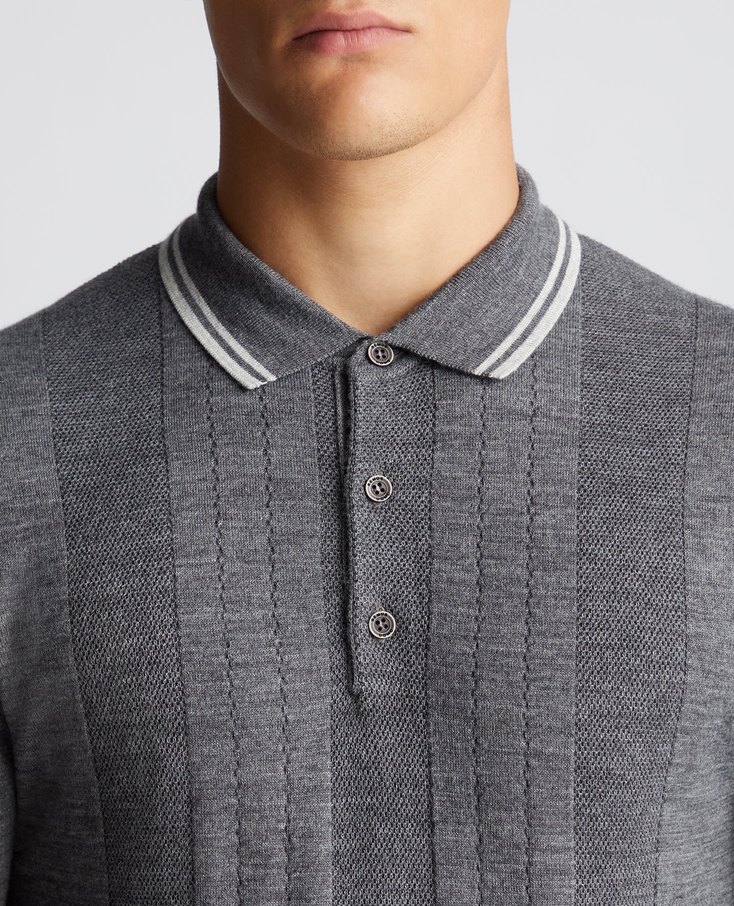 Slim Fit Merino Wool Knitted Polo - Image 5