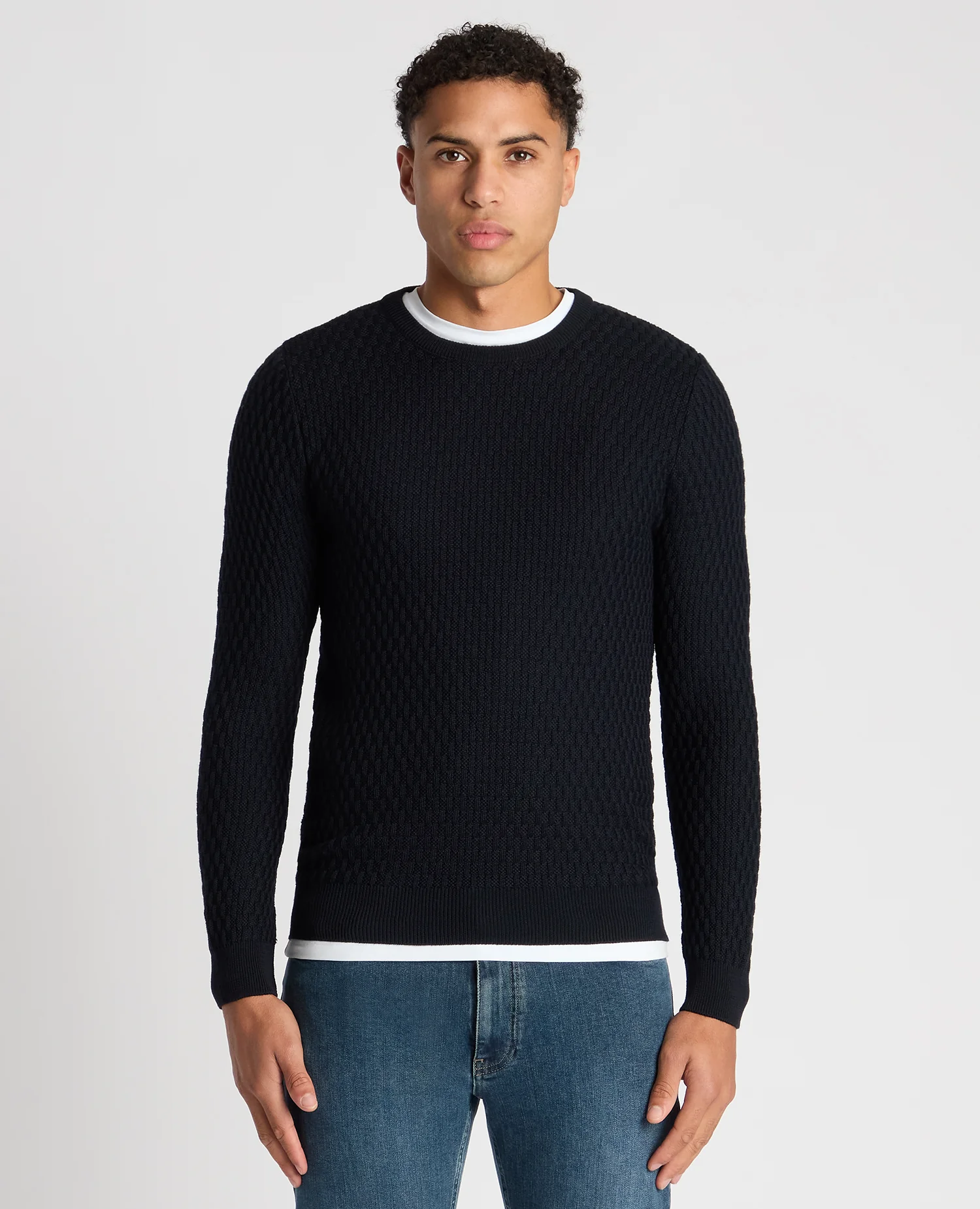 Tapered Fit Merino Wool-Blend Sweater