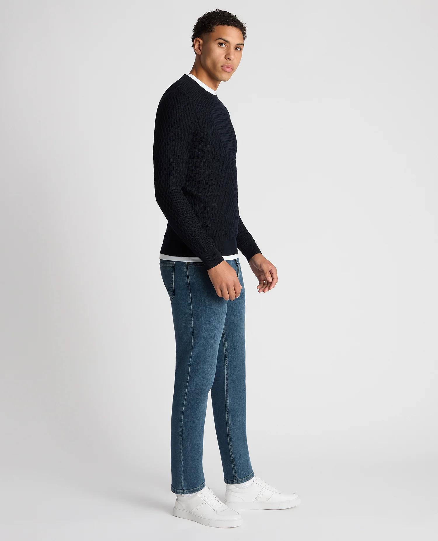 Tapered Fit Merino Wool-Blend Sweater - Image 3