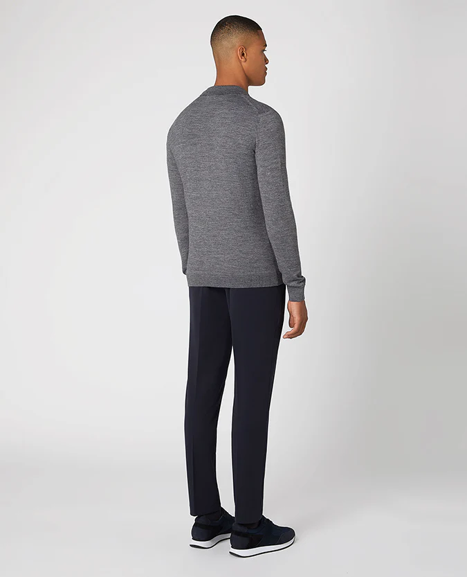 Slim Fit Merino Wool-Blend Knitted Shirt - Image 3