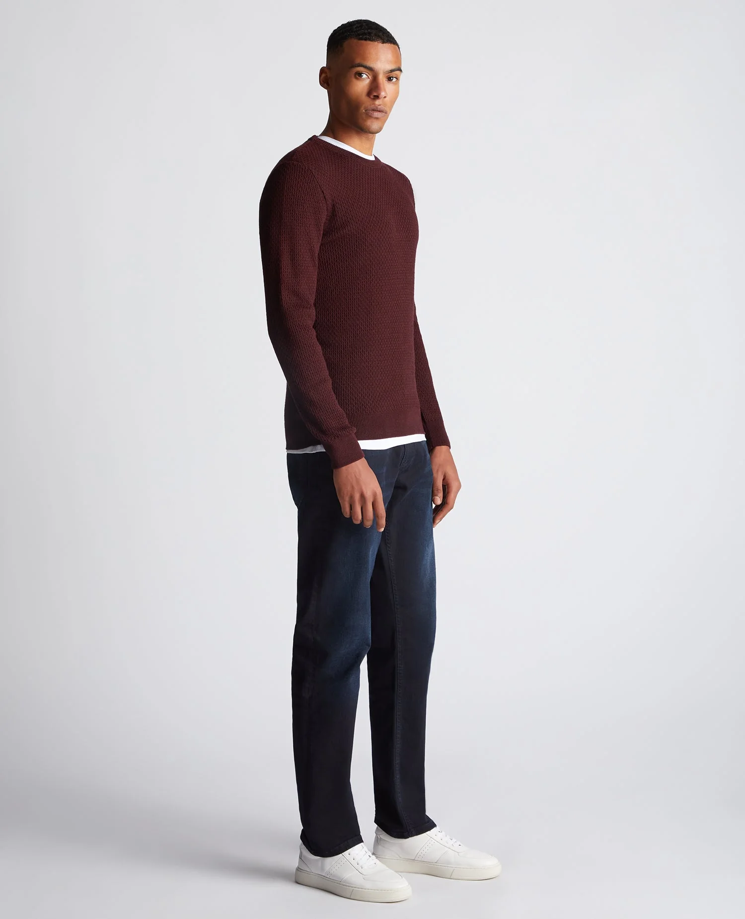 Slim Fit Merino Wool-Blend Sweater - Image 4