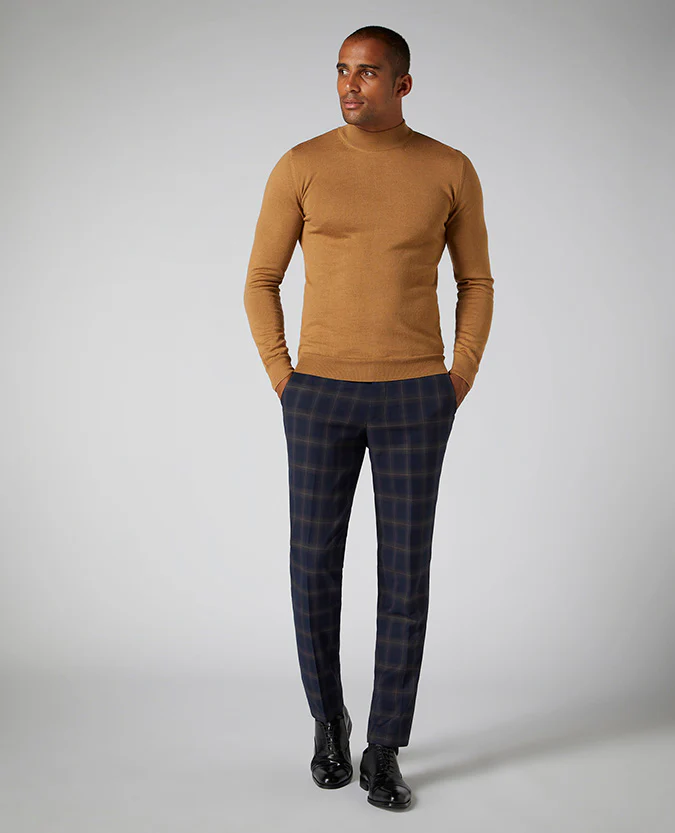 Slim Fit Merino Wool-Blend Turtle Neck Sweater - Image 3