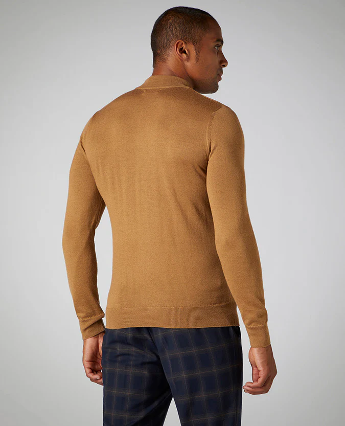 Slim Fit Merino Wool-Blend Turtle Neck Sweater - Image 5
