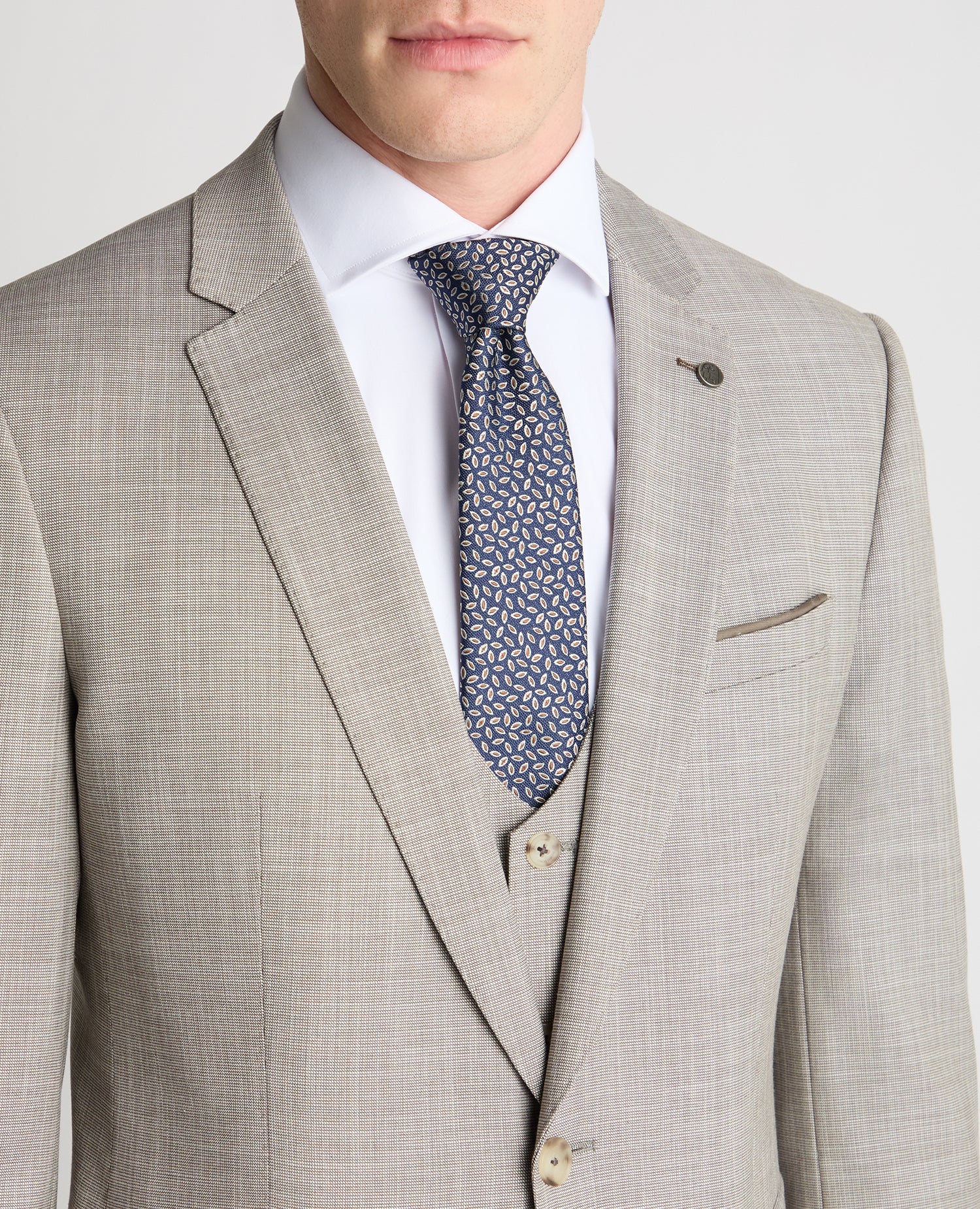 Slim Fit Notch Lapel Suit Jacket - Image 4