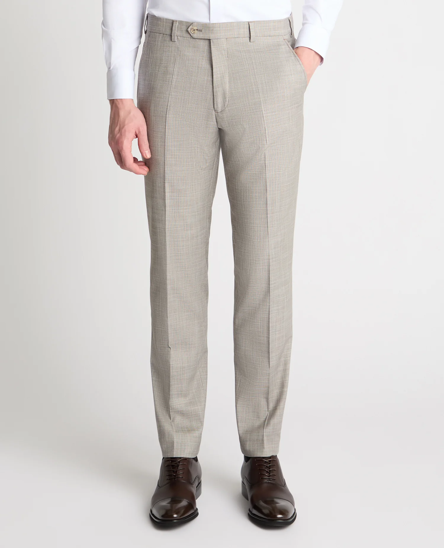 Slim Fit Notch Lapel Suit Trousers