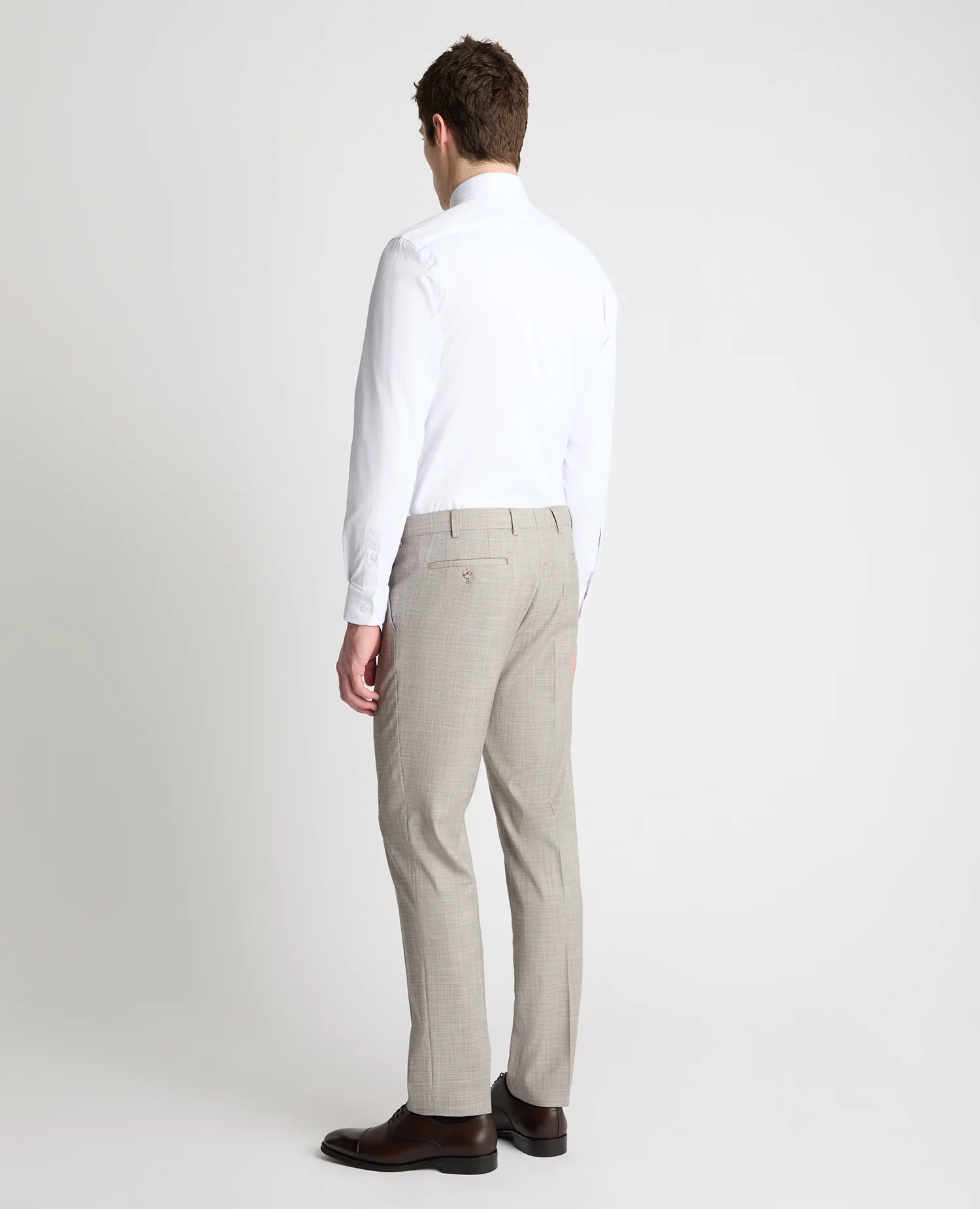 Slim Fit Notch Lapel Suit Trousers - Image 3