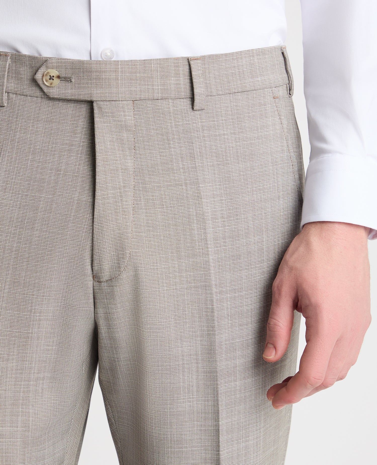 Slim Fit Notch Lapel Suit Trousers - Image 4