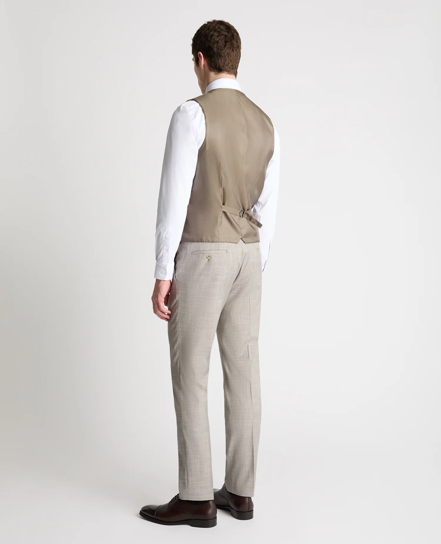 Slim Fit Notch Lapel Suit Waistcoat - Image 3