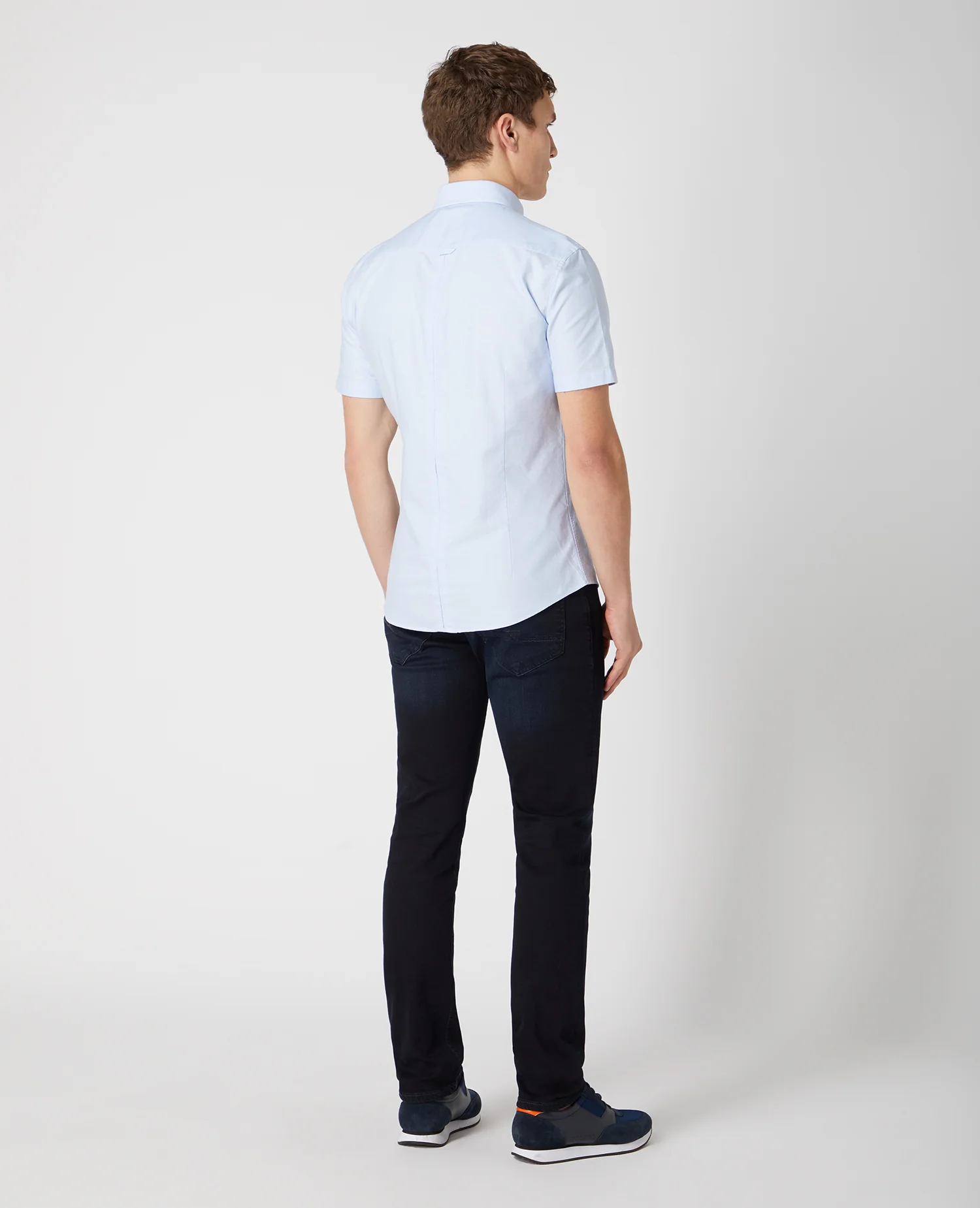 Slim Fit Oxford Cotton Short Sleeve Shirt - Image 3