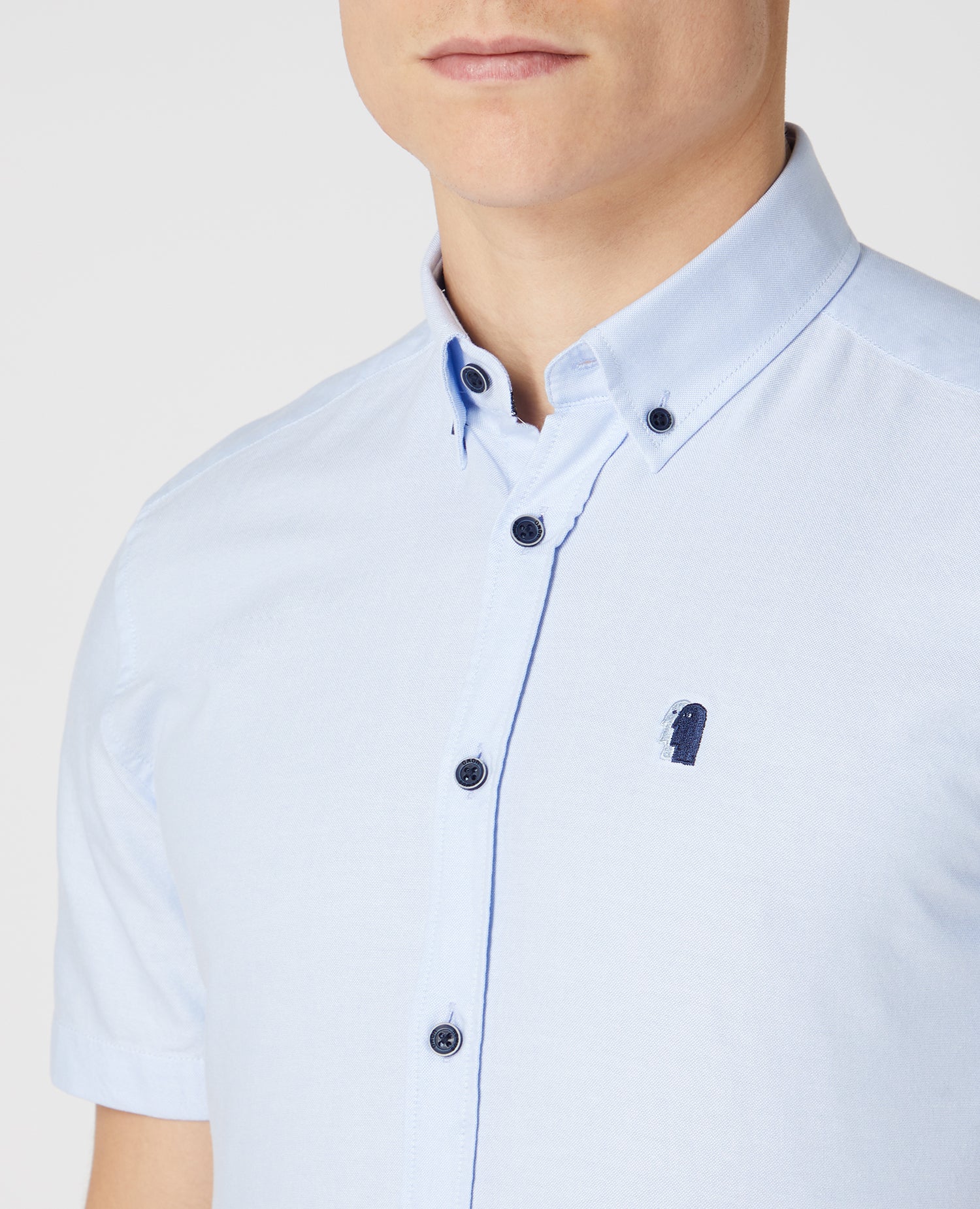 Slim Fit Oxford Cotton Short Sleeve Shirt - Image 5