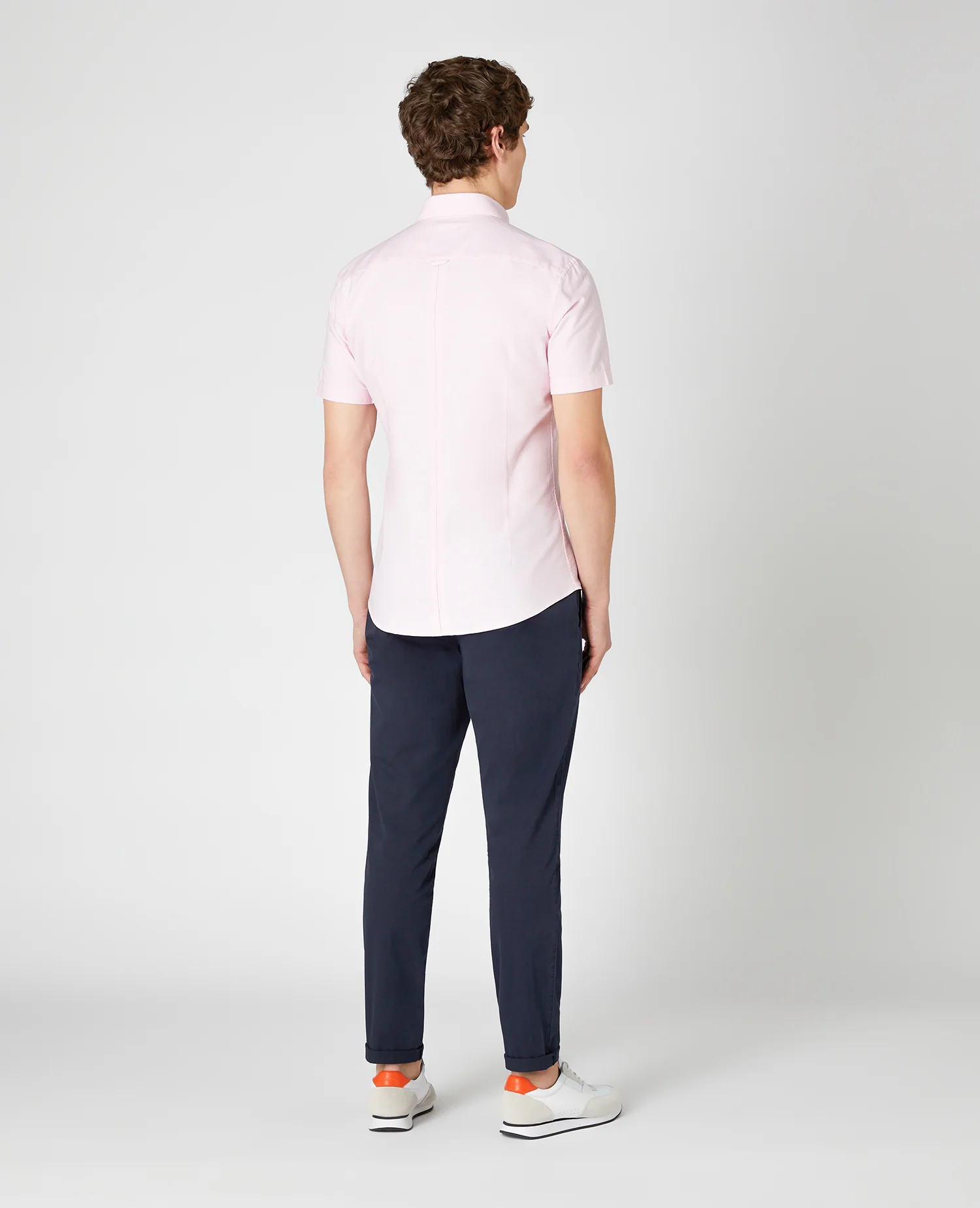 Slim Fit Oxford Cotton Short Sleeve Shirt - Image 3