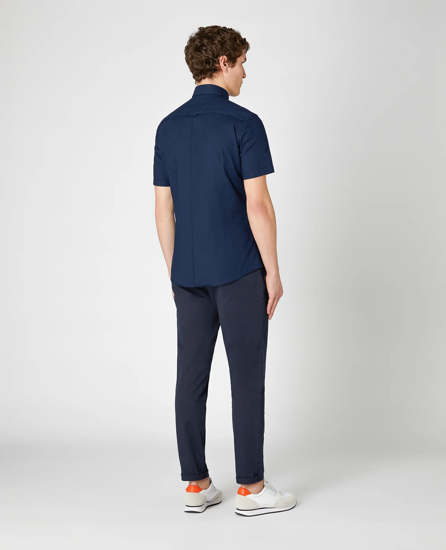 Slim Fit Oxford Cotton Short Sleeve Shirt - Image 3
