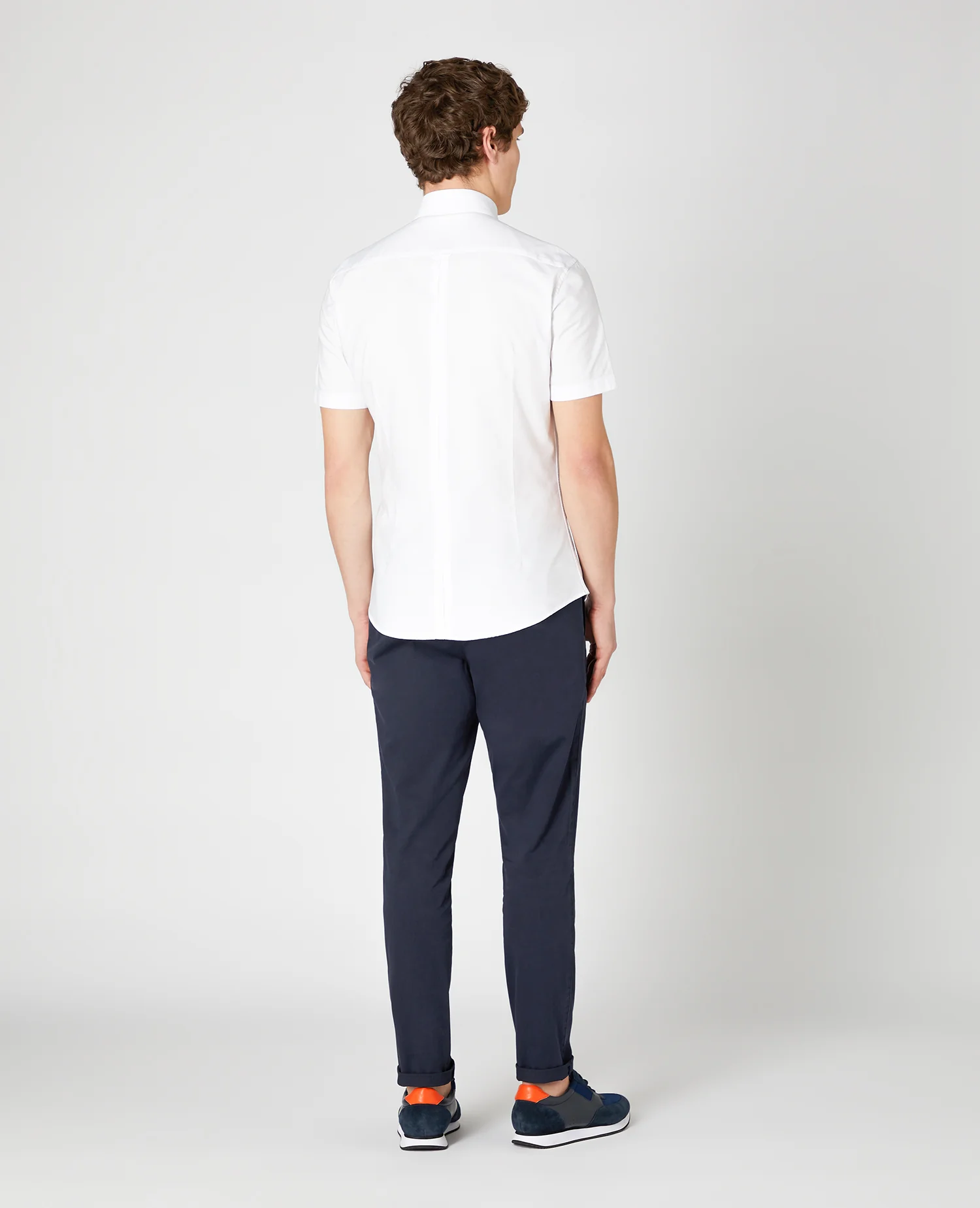Slim Fit Oxford Cotton Short Sleeve Shirt - Image 3