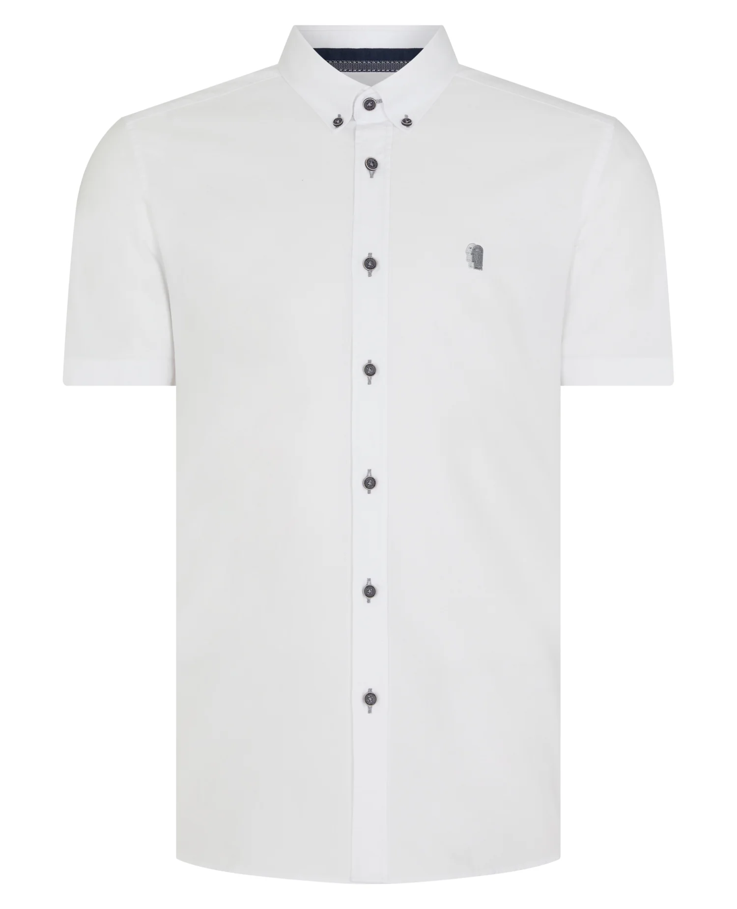 Slim Fit Oxford Cotton Short Sleeve Shirt - Image 6