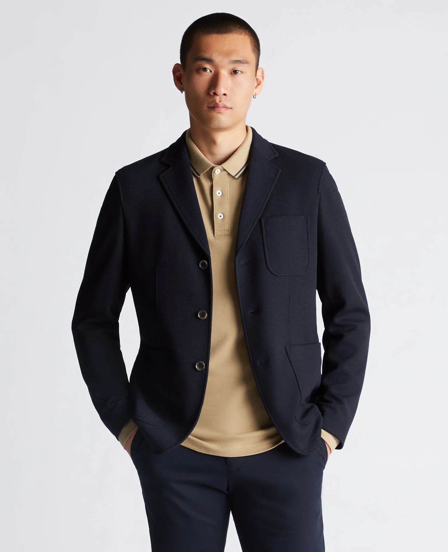 Slim Fit Cotton-Blend Stretch Jacket
