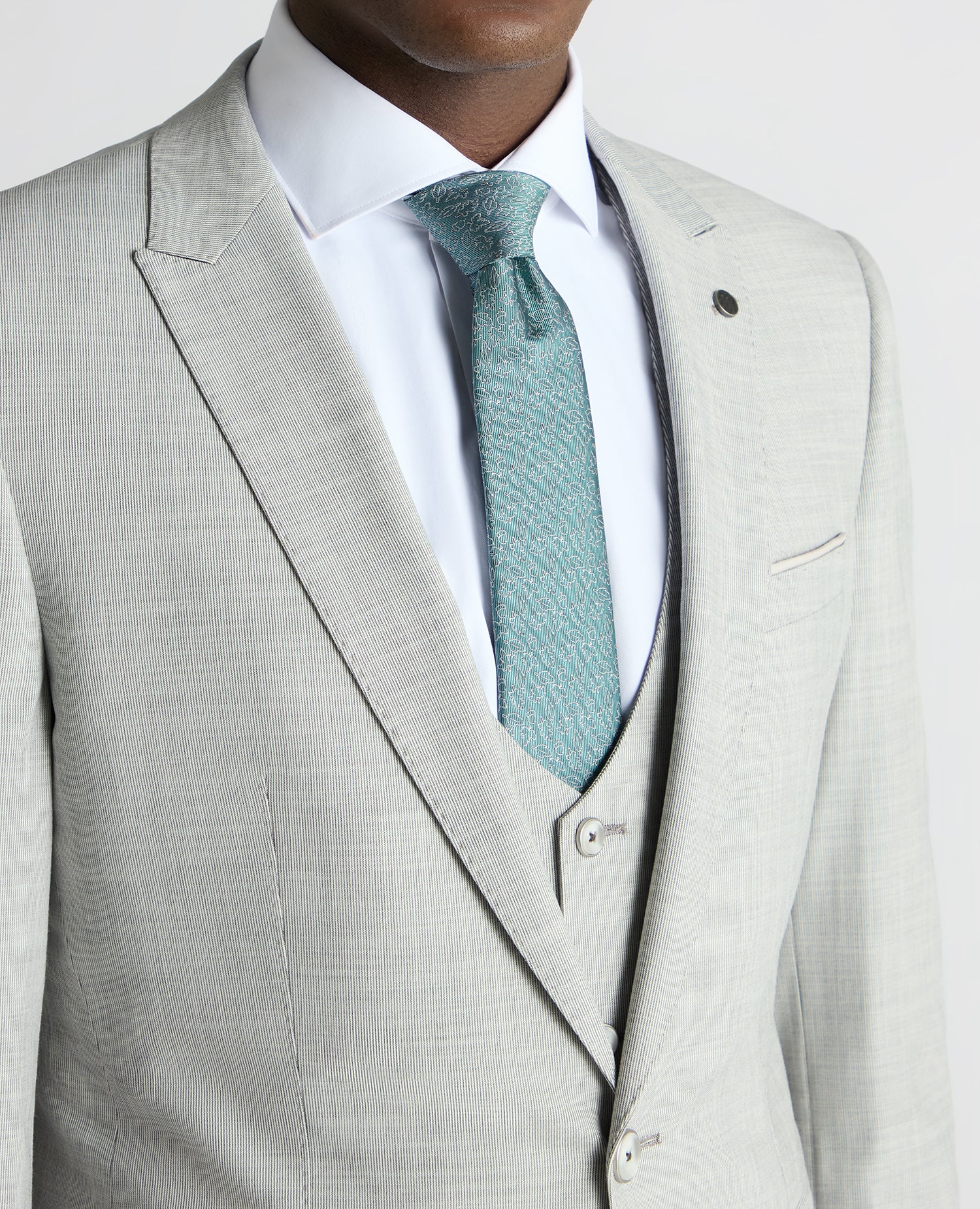 Slim Fit Stretch Micro Pinstripe Suit - Image 4