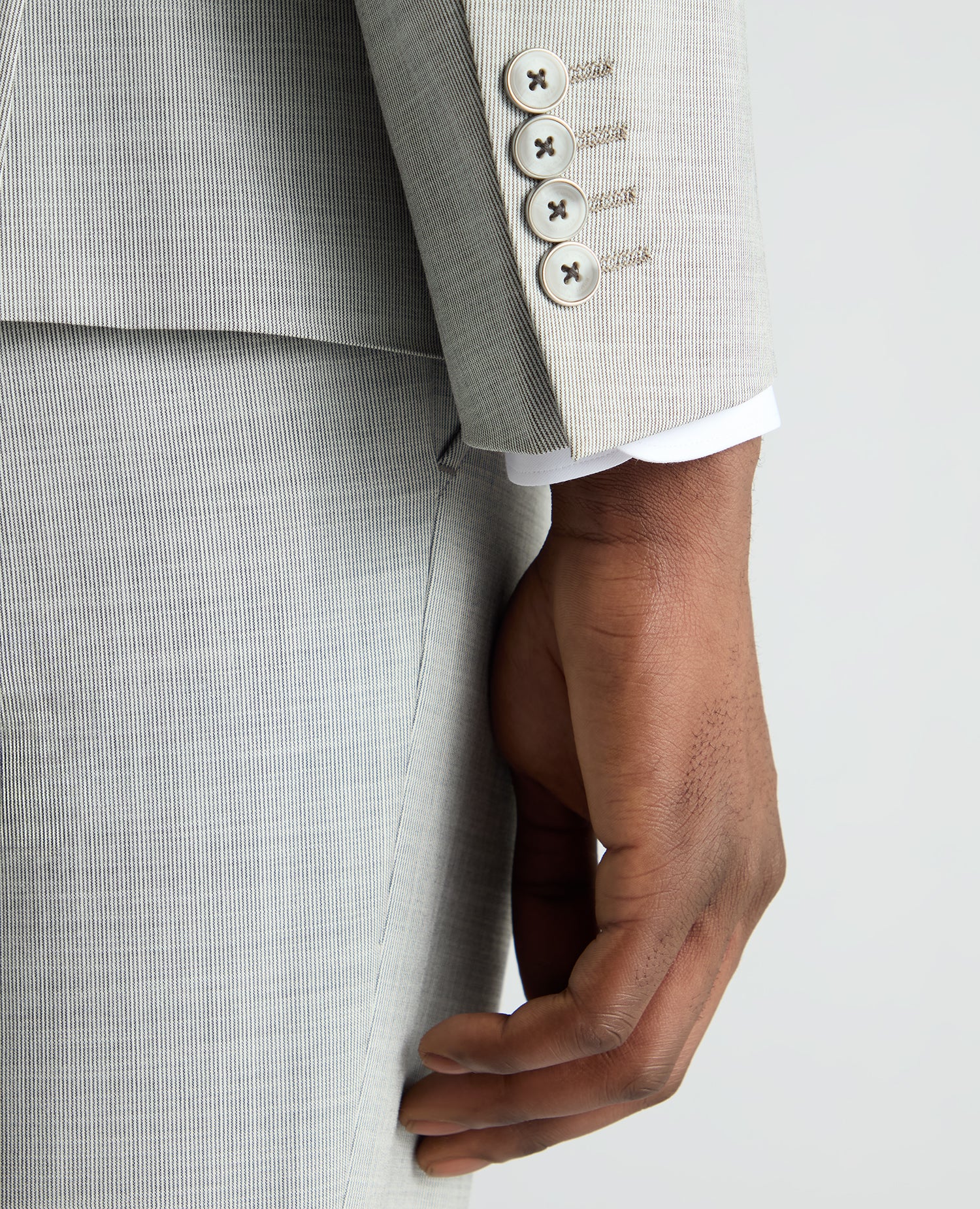Slim Fit Stretch Micro Pinstripe Suit - Image 5
