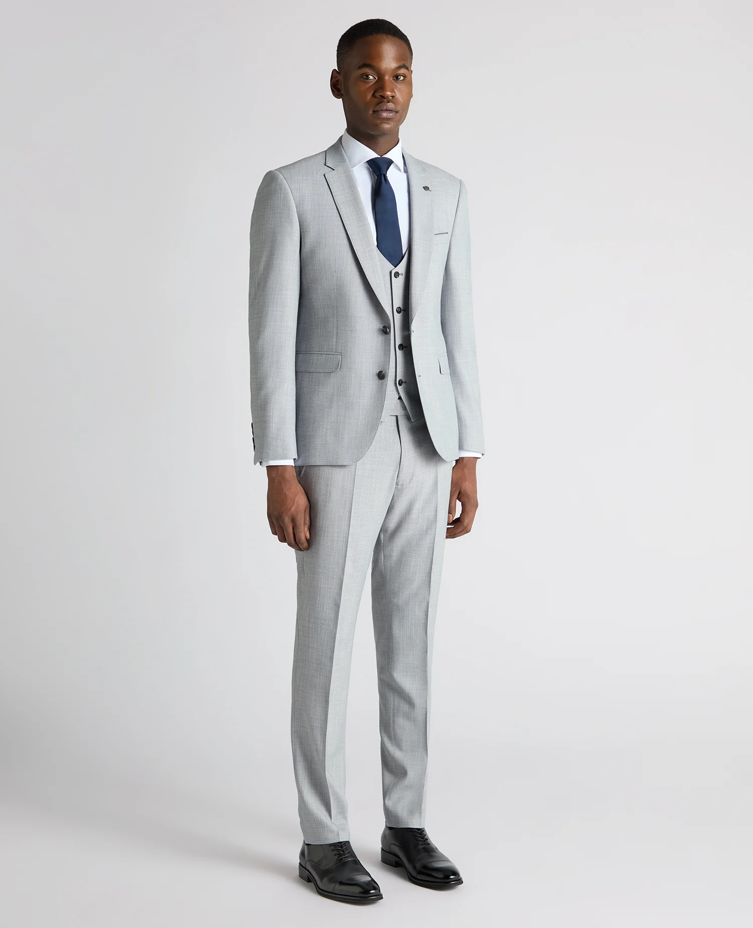 Slim Fit Micro Houndstooth Suit Jacket - Image 2