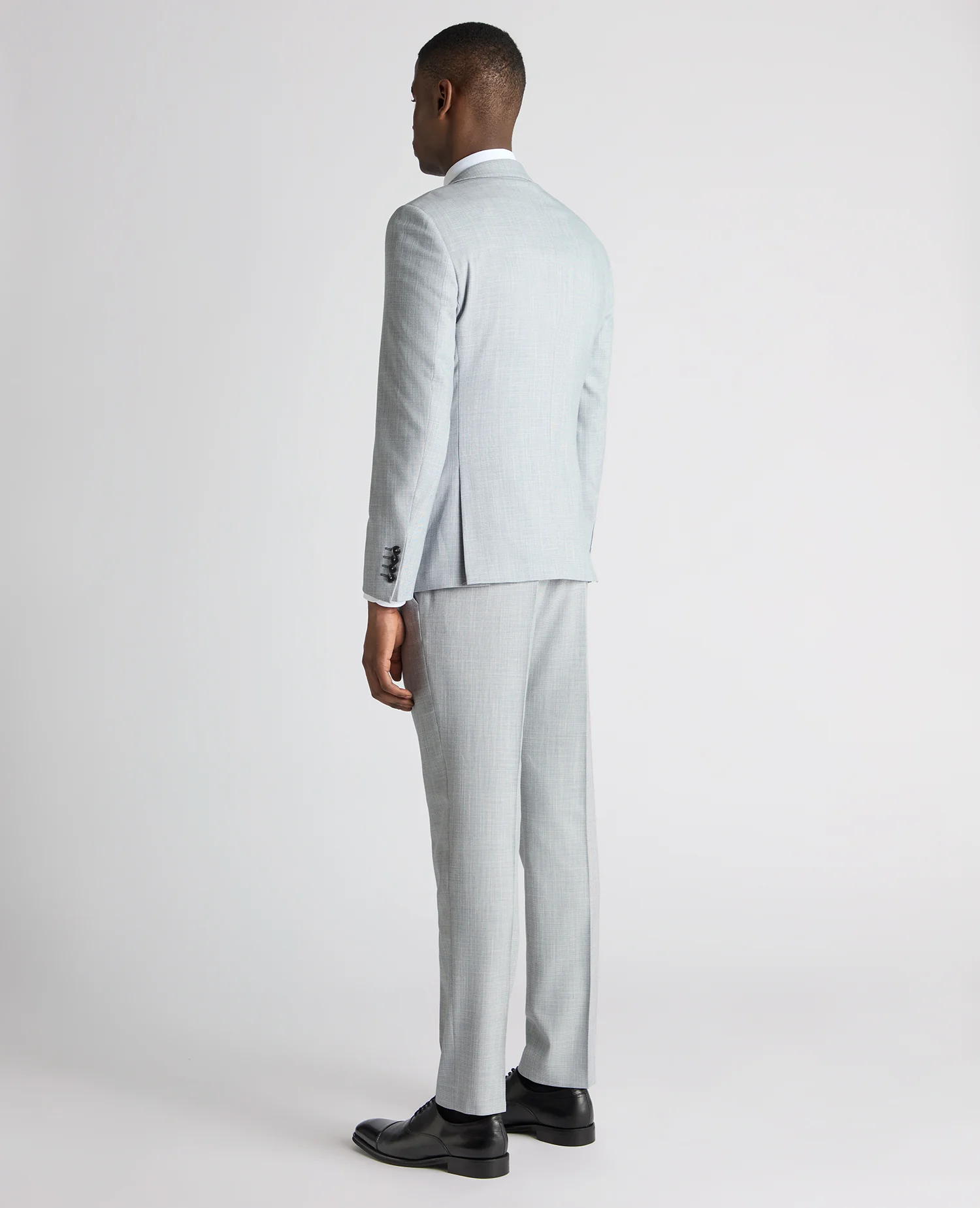 Slim Fit Micro Houndstooth Suit Jacket - Image 3