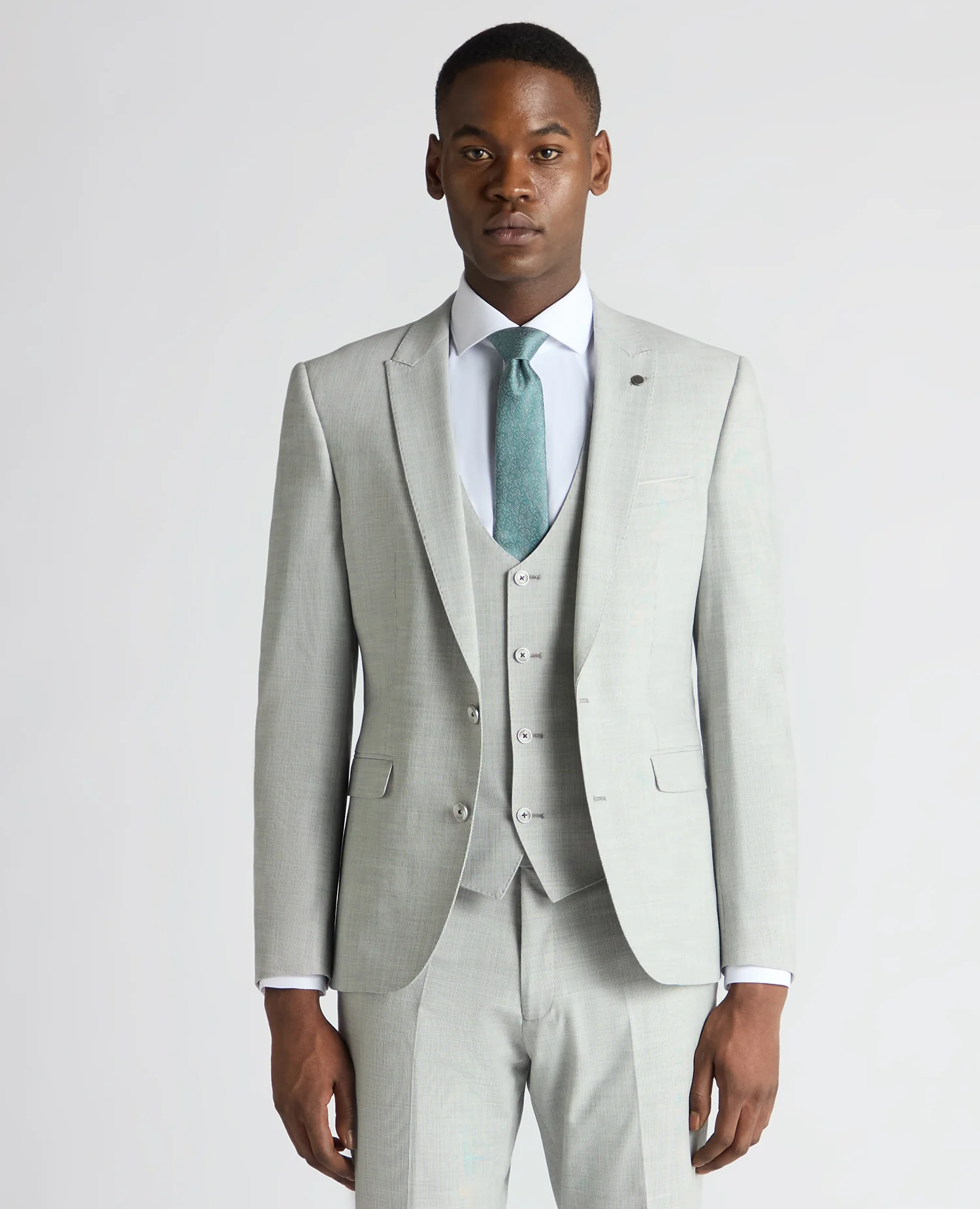 Slim Fit Stretch Micro Pinstripe Suit Jacket