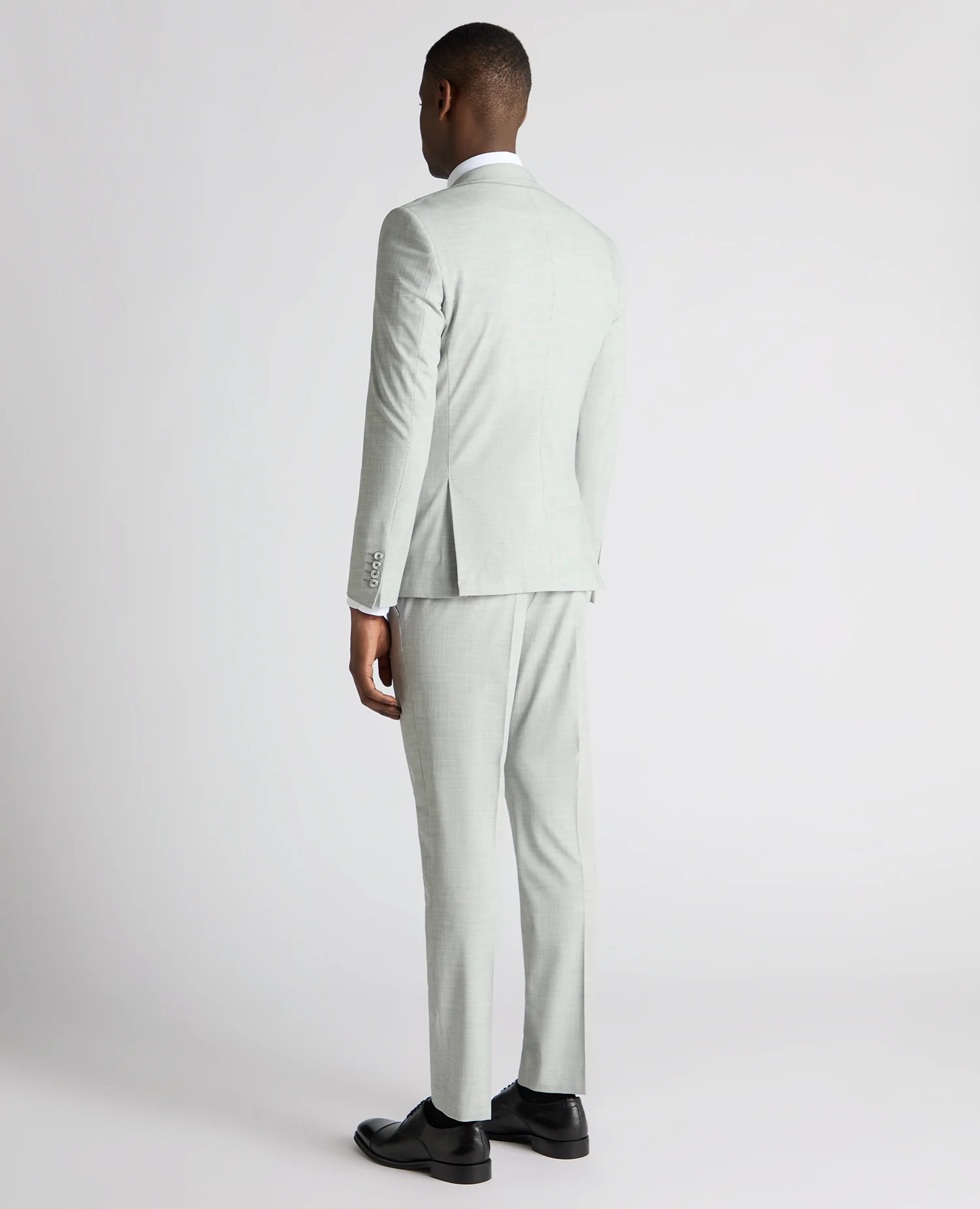 Slim Fit Stretch Micro Pinstripe Suit Jacket - Image 3