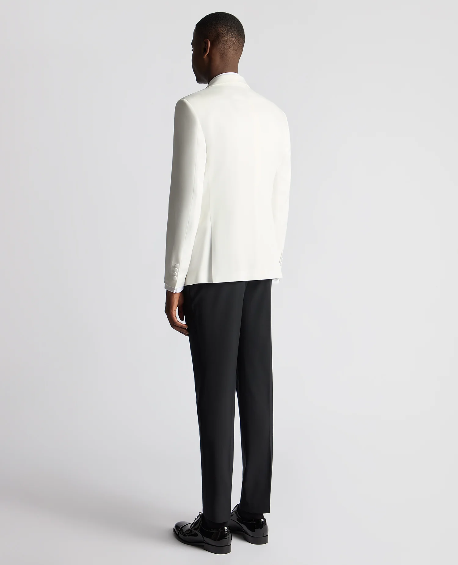 Slim Fit White Dinner Jacket - Image 3