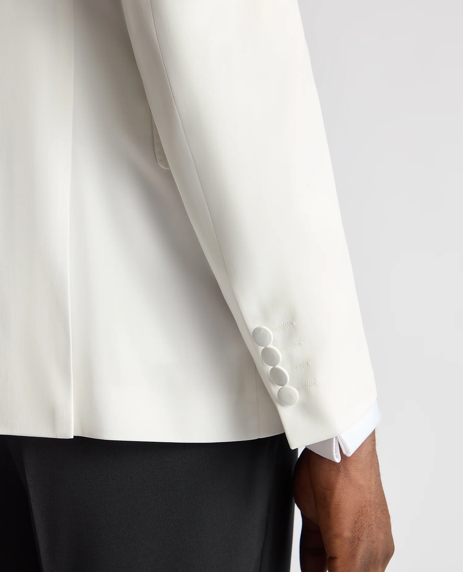 Slim Fit White Dinner Jacket - Image 6