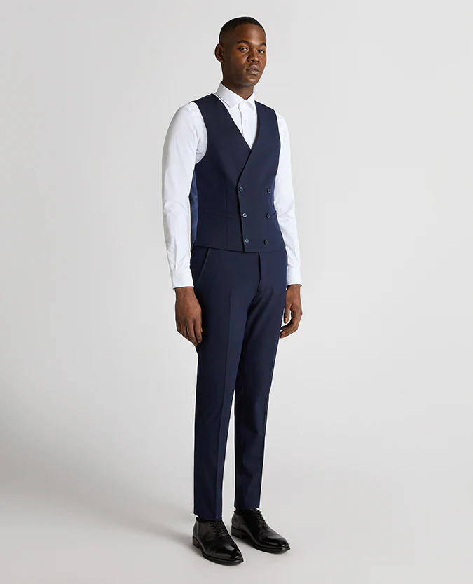 Slim fit polyviscose stretch waistcoat - Image 2