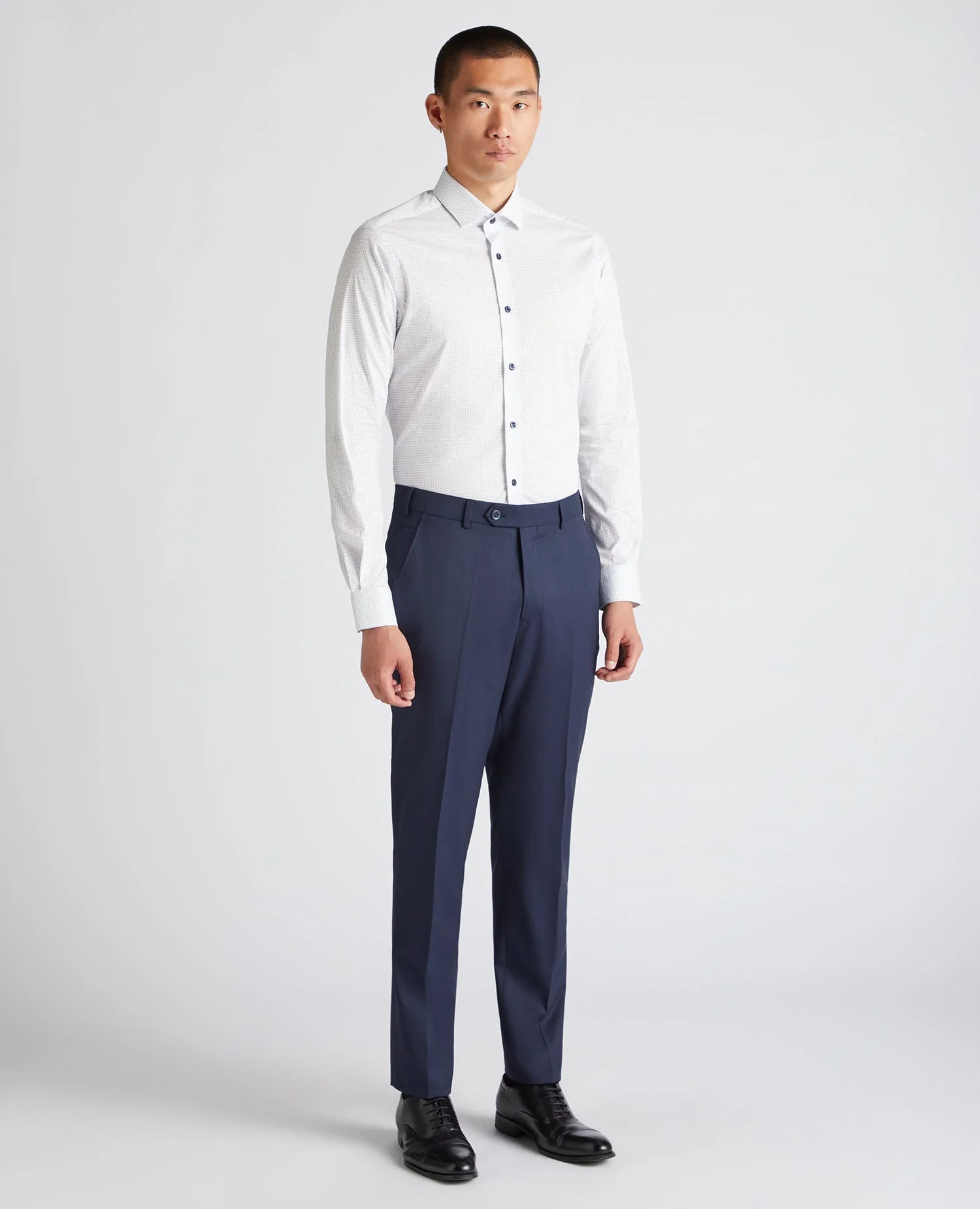 Slim Fit Print Cotton-Stretch Shirt - Image 2