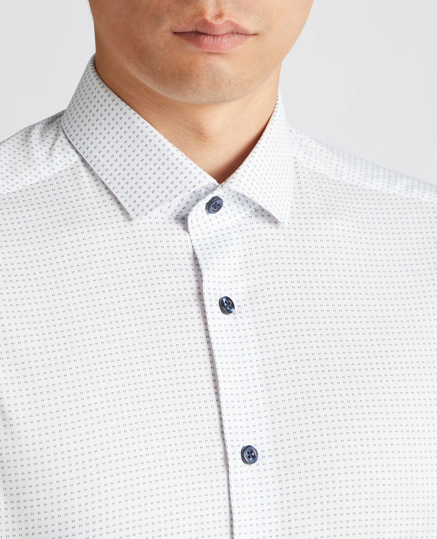 Slim Fit Print Cotton-Stretch Shirt - Image 4