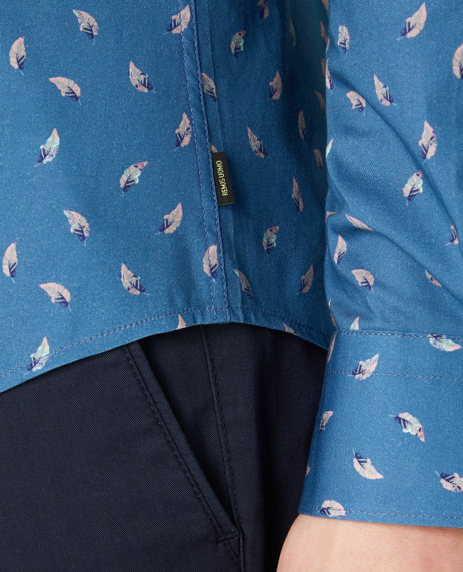 Slim Fit Print Cotton Stretch Shirt - Image 5