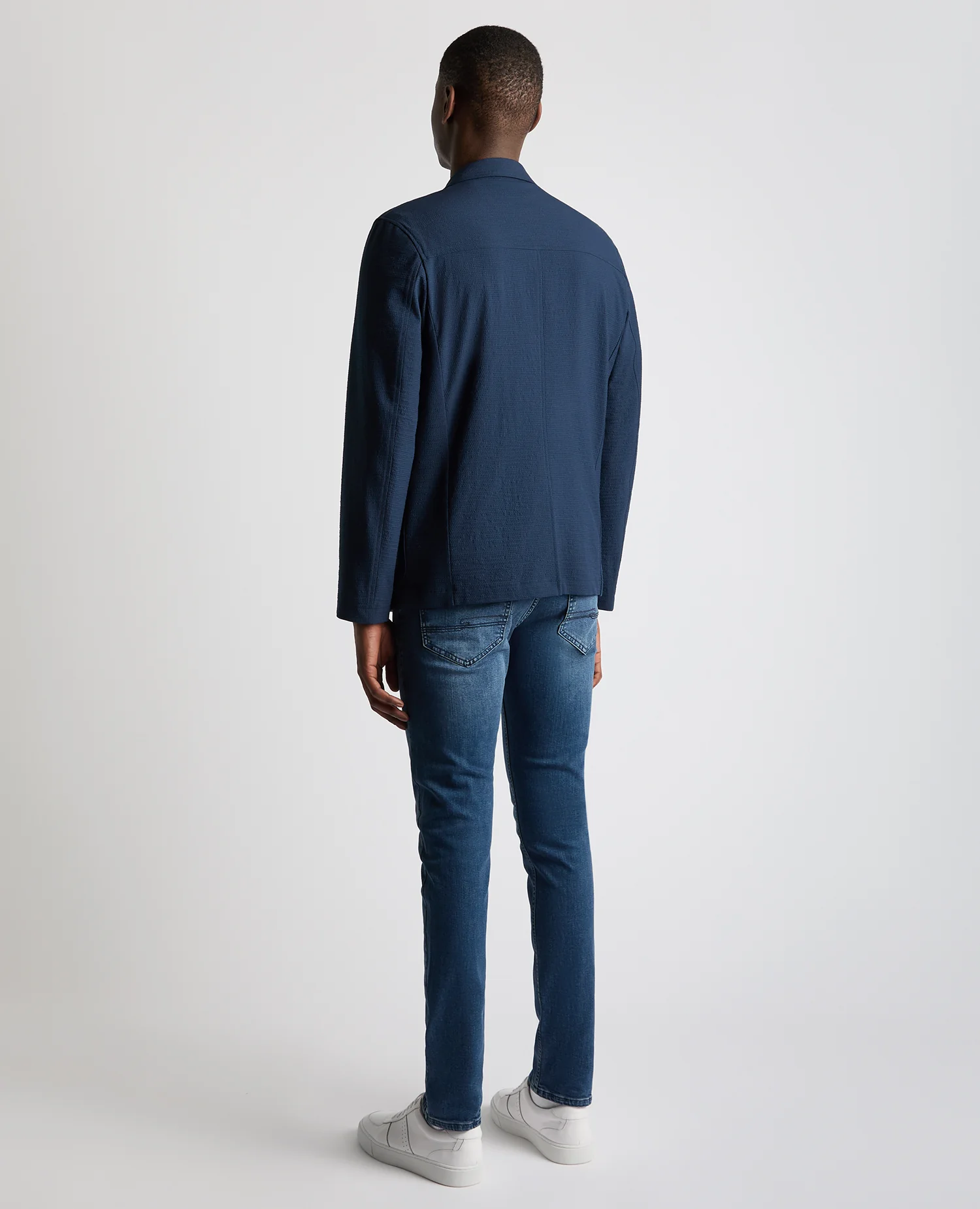 Slim Fit Seersucker De-Constructed Jacket - Image 3
