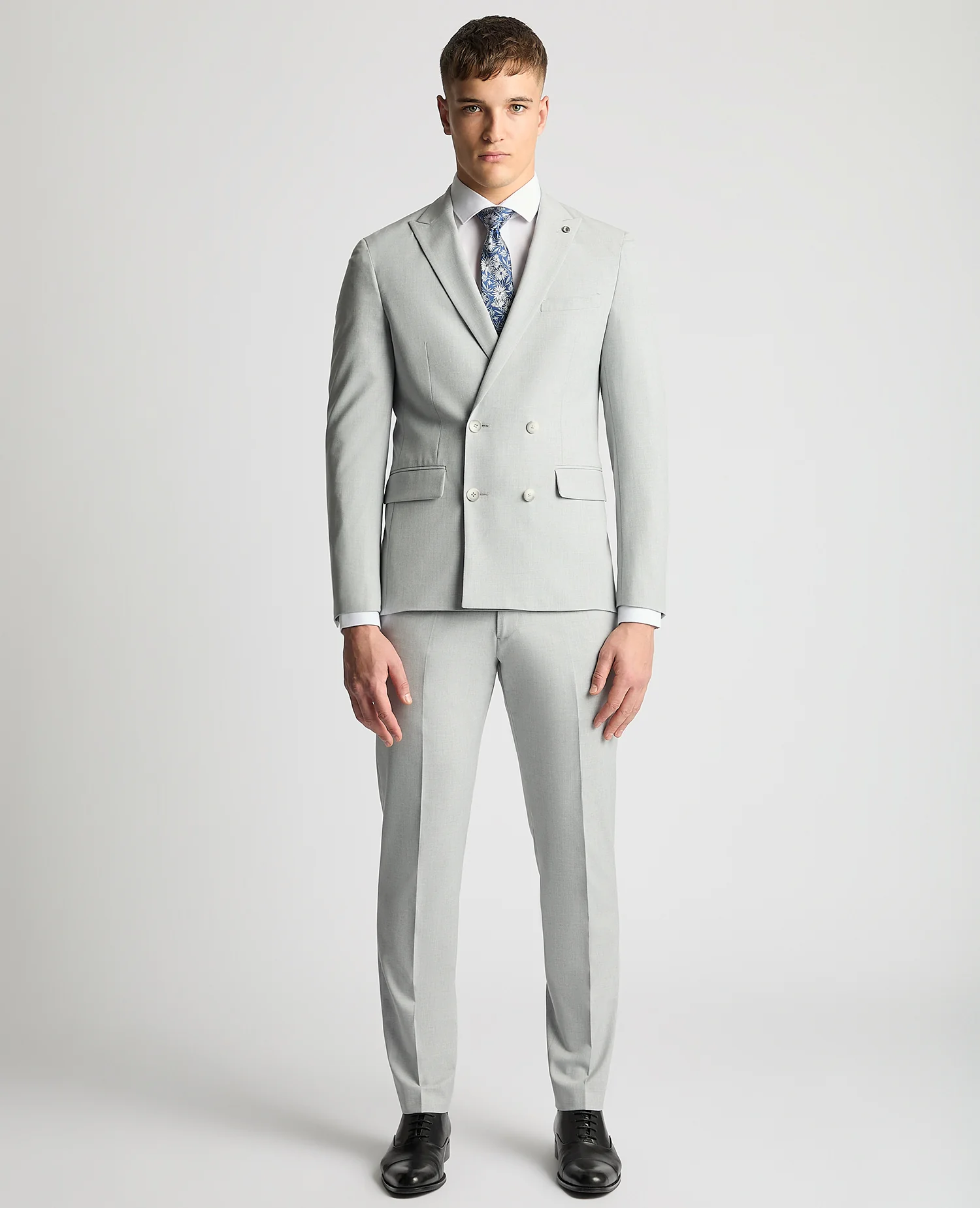 Slim Fit Stretch Double Breasted Suit - Image 2