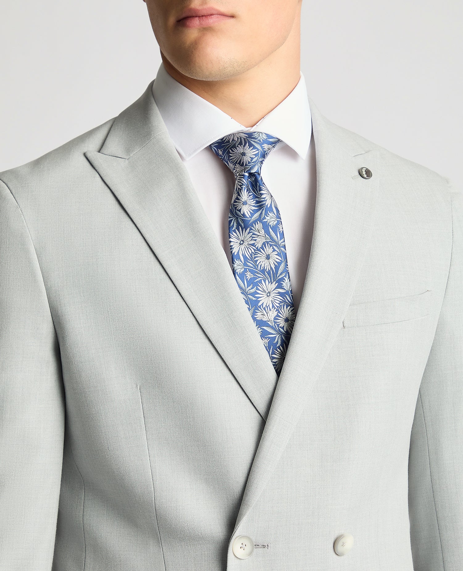 Slim Fit Stretch Double Breasted Suit - Image 4