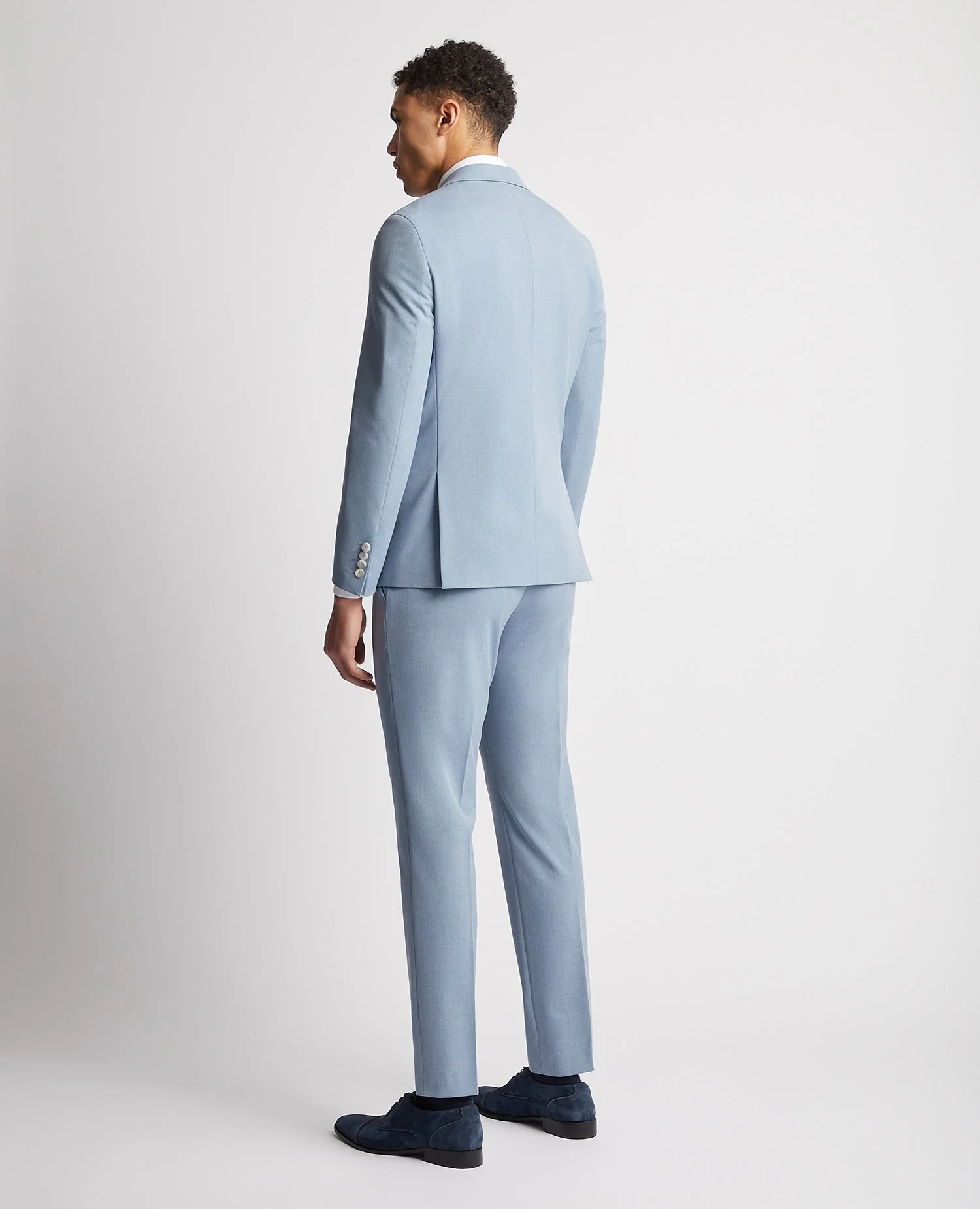 Slim Fit Stretch Double Breasted Suit - Image 3