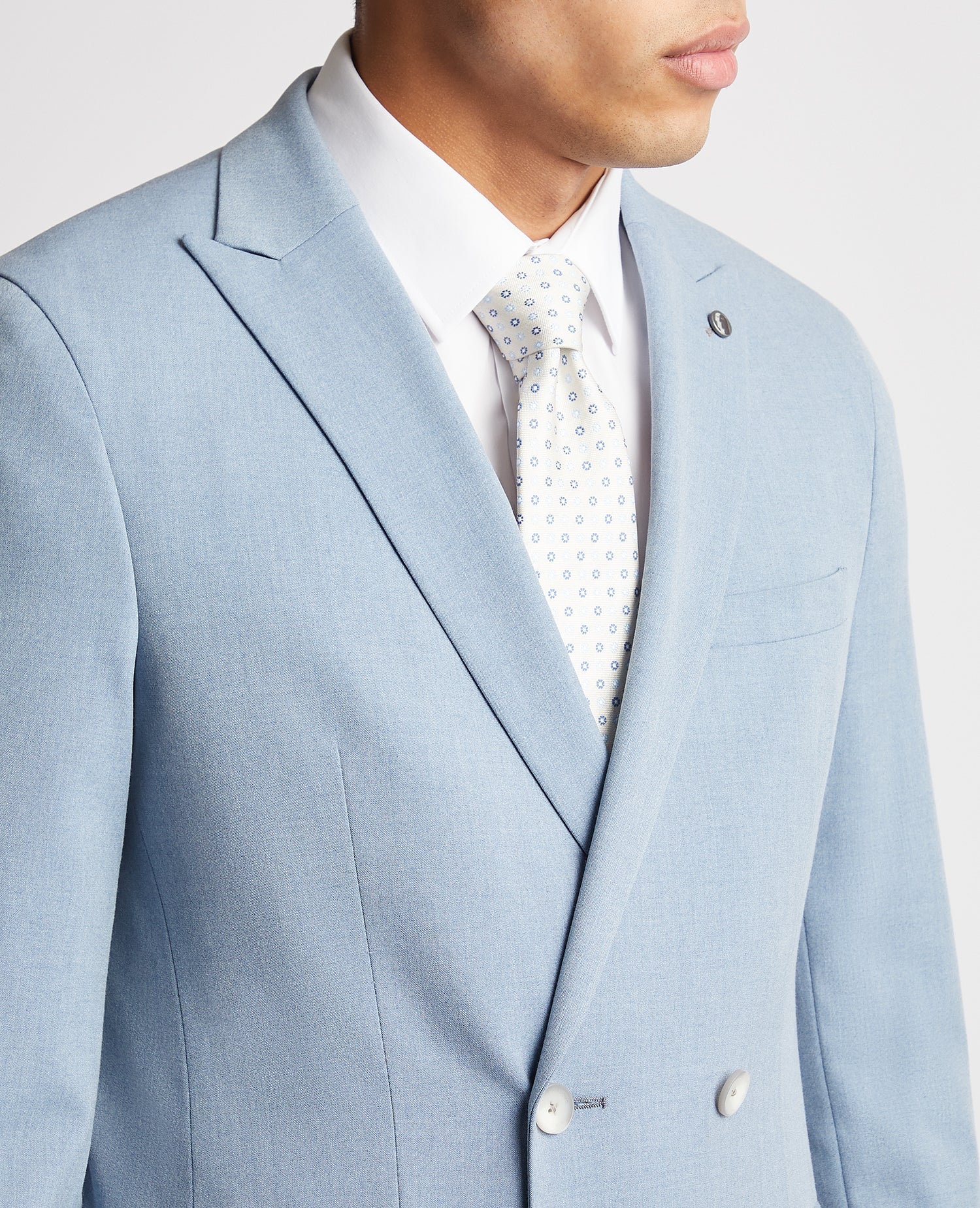 Slim Fit Stretch Double Breasted Suit - Image 4