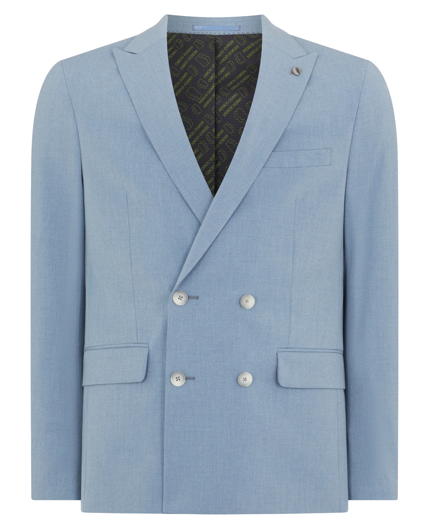 Slim Fit Stretch Double Breasted Suit - Image 6