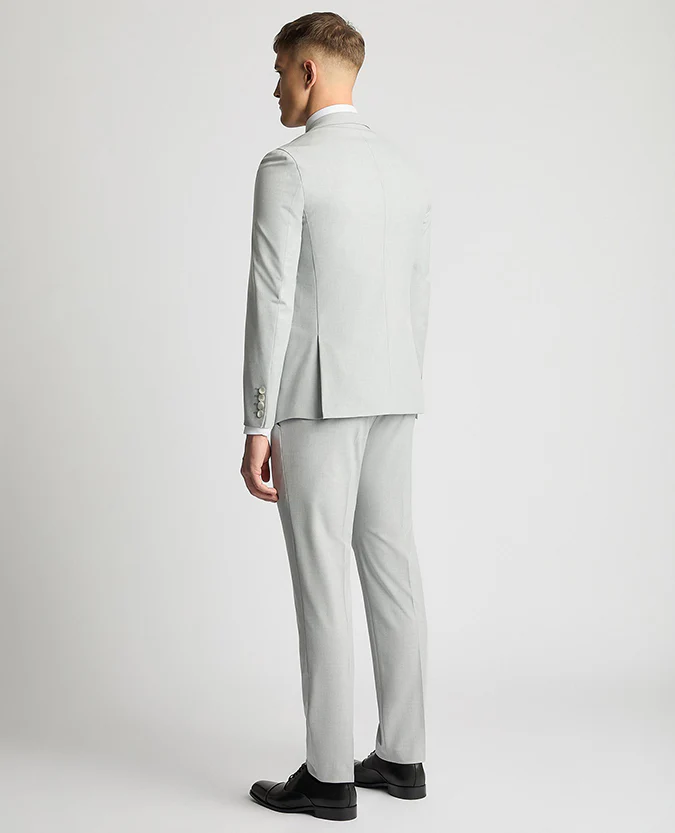 Slim Fit Stretch Double Breasted Suit Jacket - Image 3