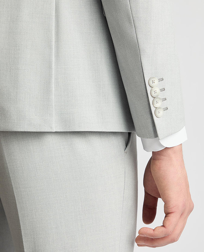 Slim Fit Stretch Double Breasted Suit Jacket - Image 5